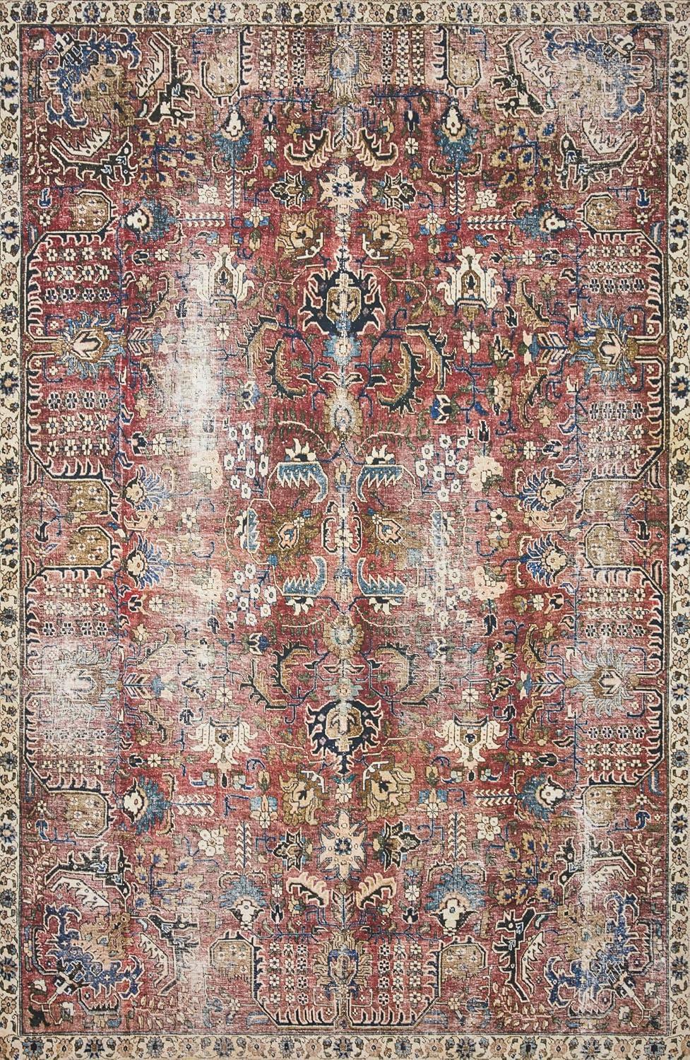 Chris Loves Julia x Loloi Jules Oriental Merlot Rug