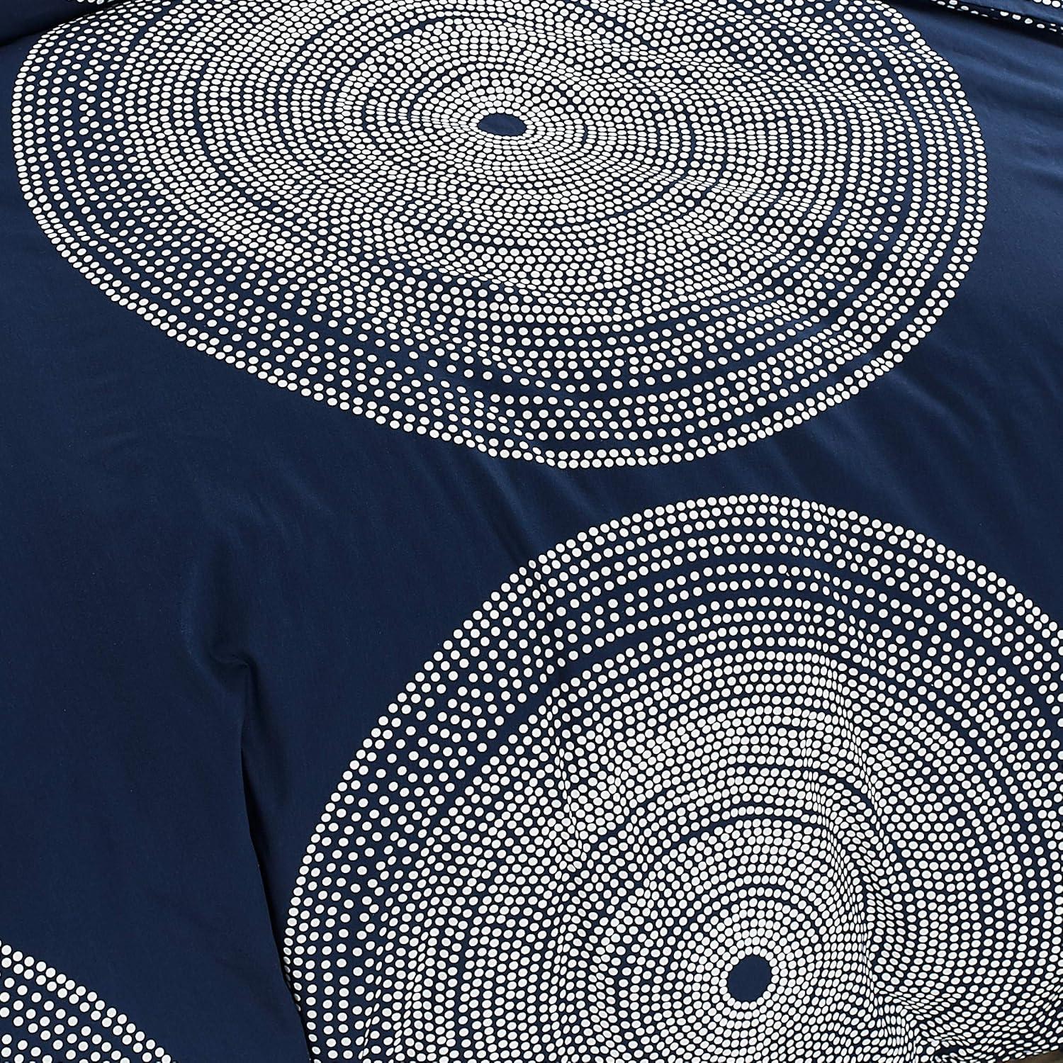Marimekko Fokus Cotton Navy Duvet Cover Set