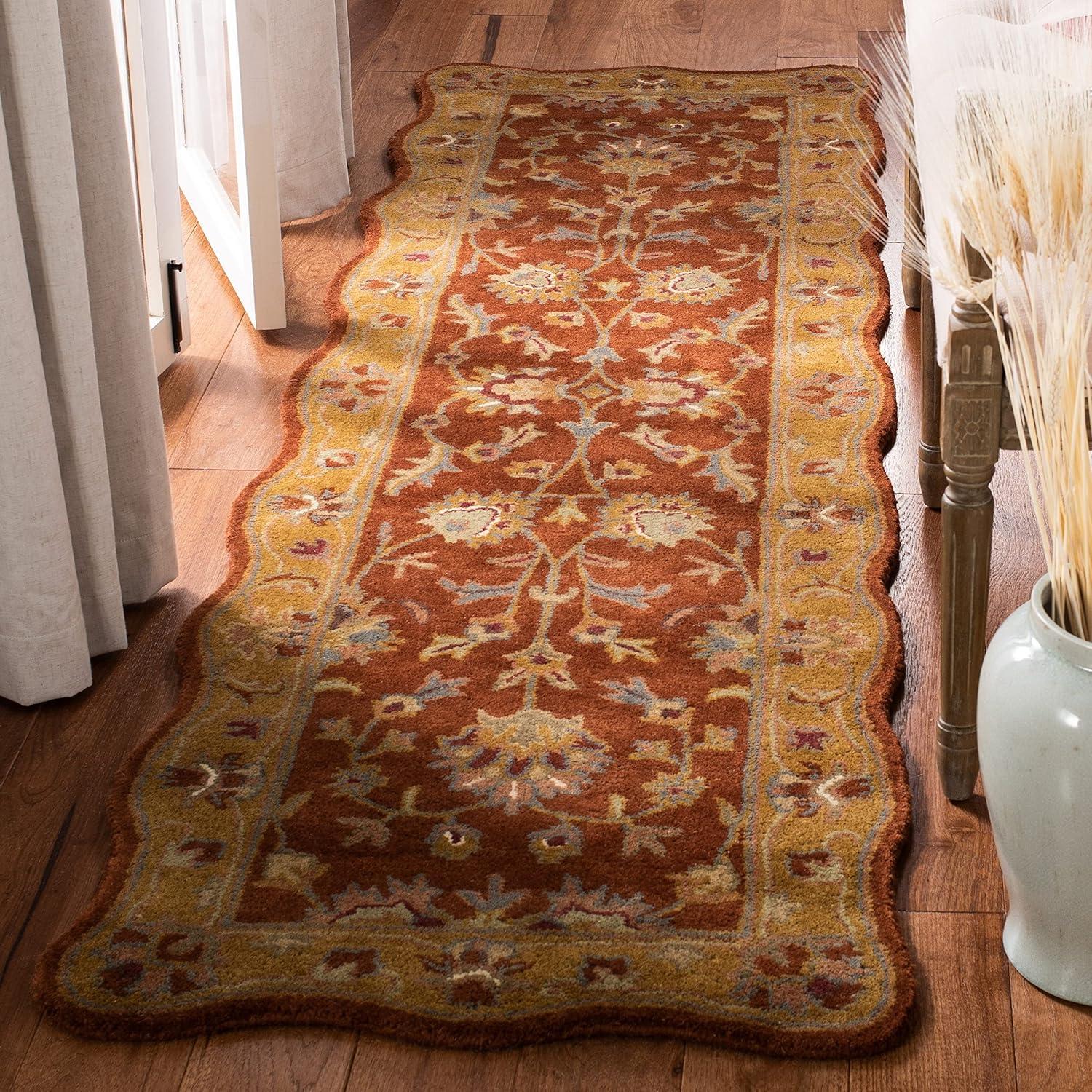 Heritage HG820 Hand Tufted Area Rug - Red/Natural - 8'9"x11'9" - Safavieh.