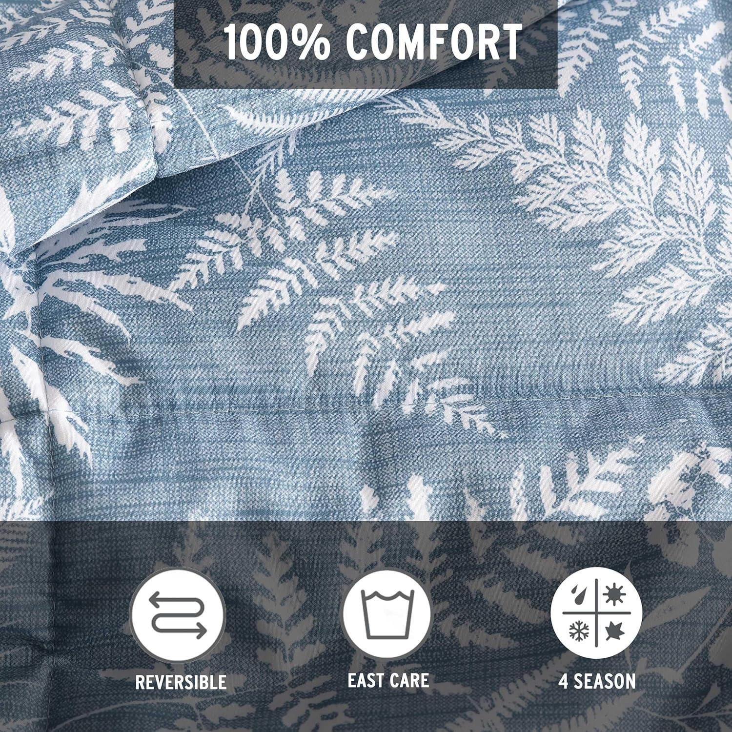 Eddie Bauer Eddie Bauer Fern Garden Blue Reversible Comforter Set