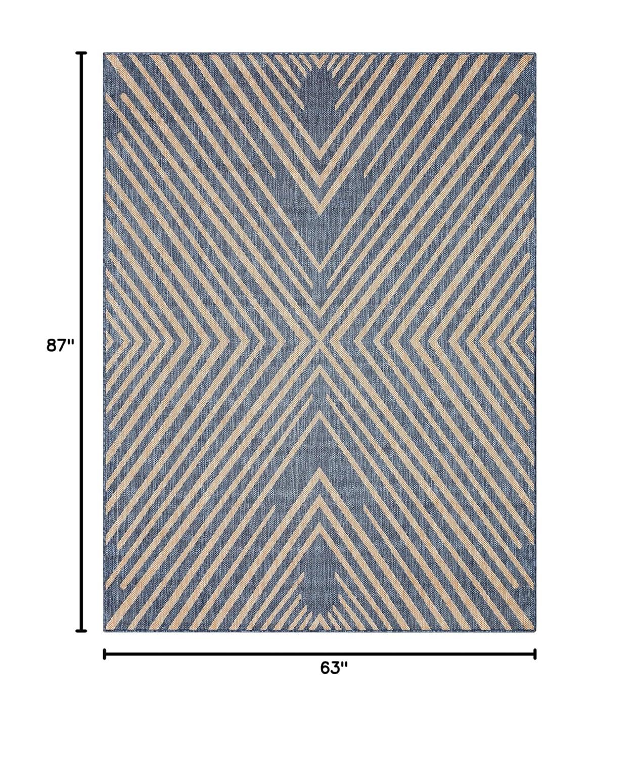 Well Woven Kesia Modern Stripes Indoor/Outdoor Gray Flat-Weave Rug