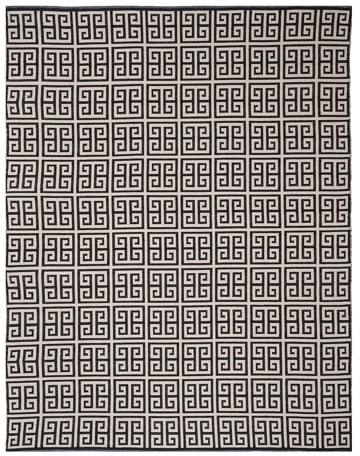 Montauk MTK724 Hand Woven Indoor Area Rug - Black/Ivory - 8'x10' - Safavieh.