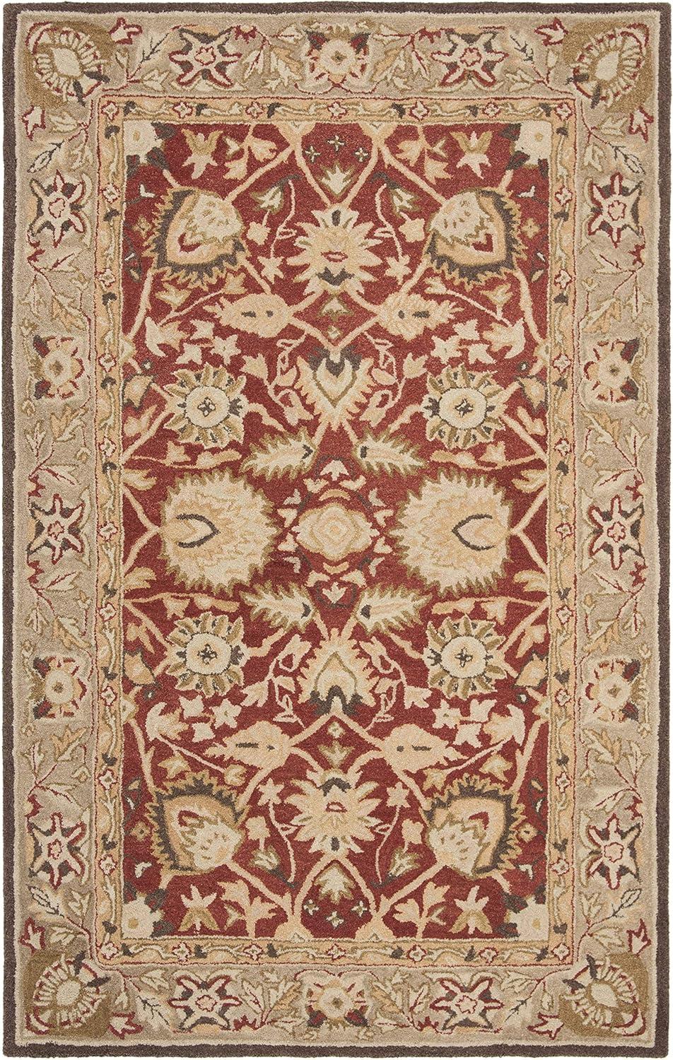 Anatolia AN512 Hand Tufted Indoor Area Rug - Rust/Green - 6'x9' - Safavieh