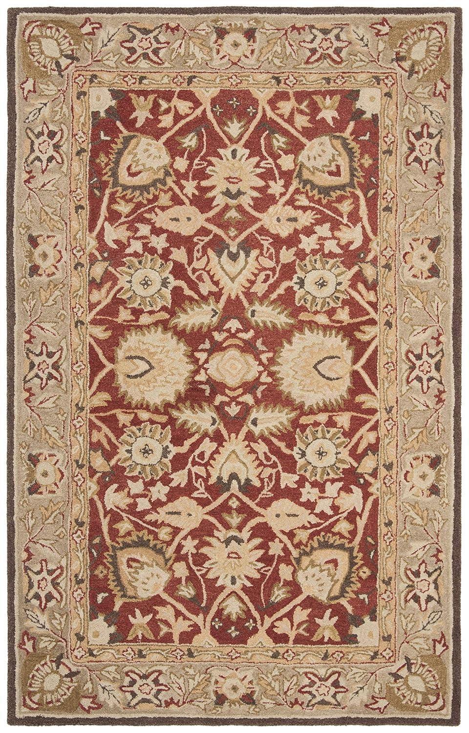 Anatolia AN512 Hand Tufted Indoor Area Rug - Rust/Green - 6'x9' - Safavieh