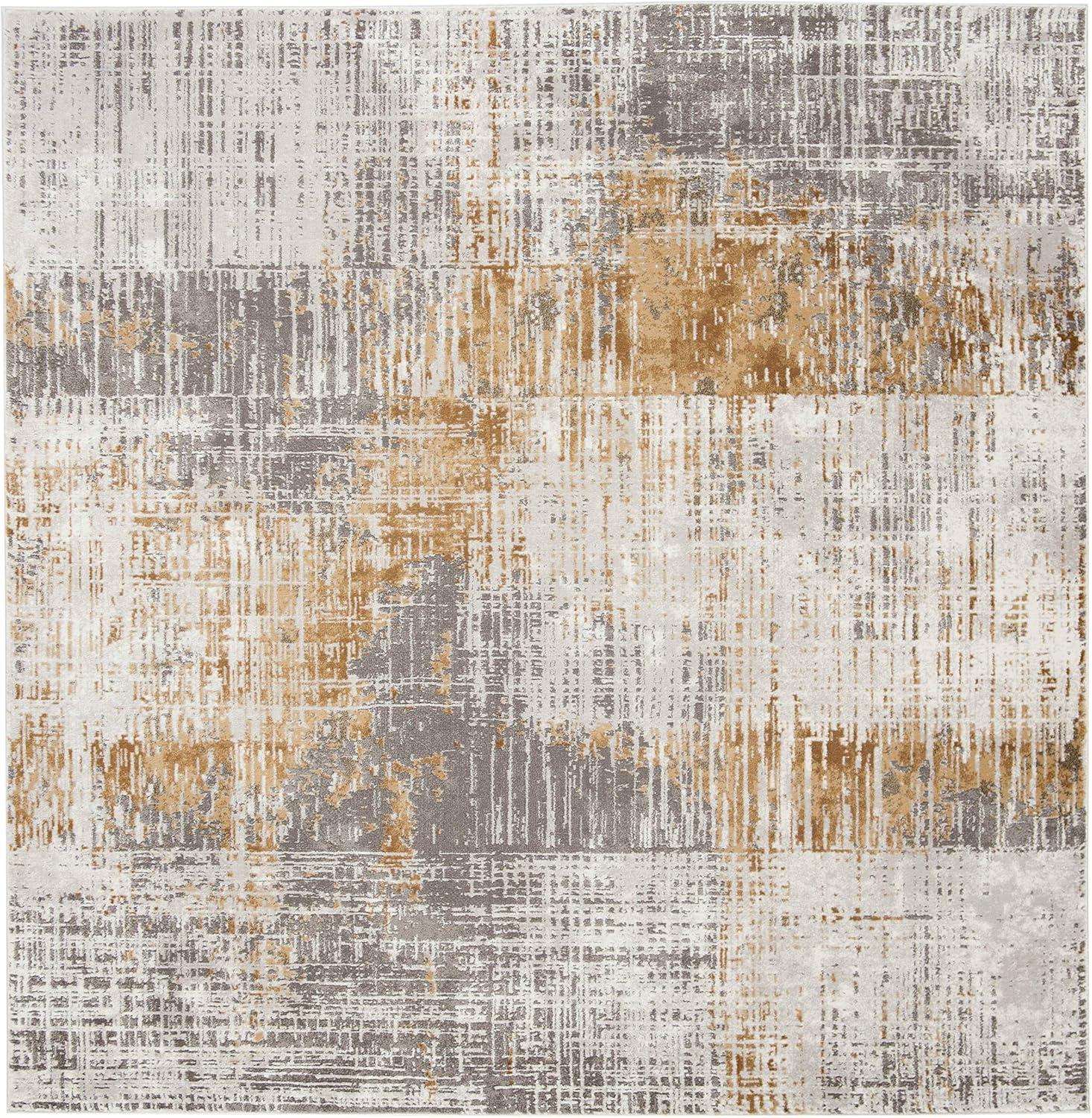 Craft CFT874 Loomed Indoor Area Rug - Grey/Beige - 6'7"x6'7" - Safavieh