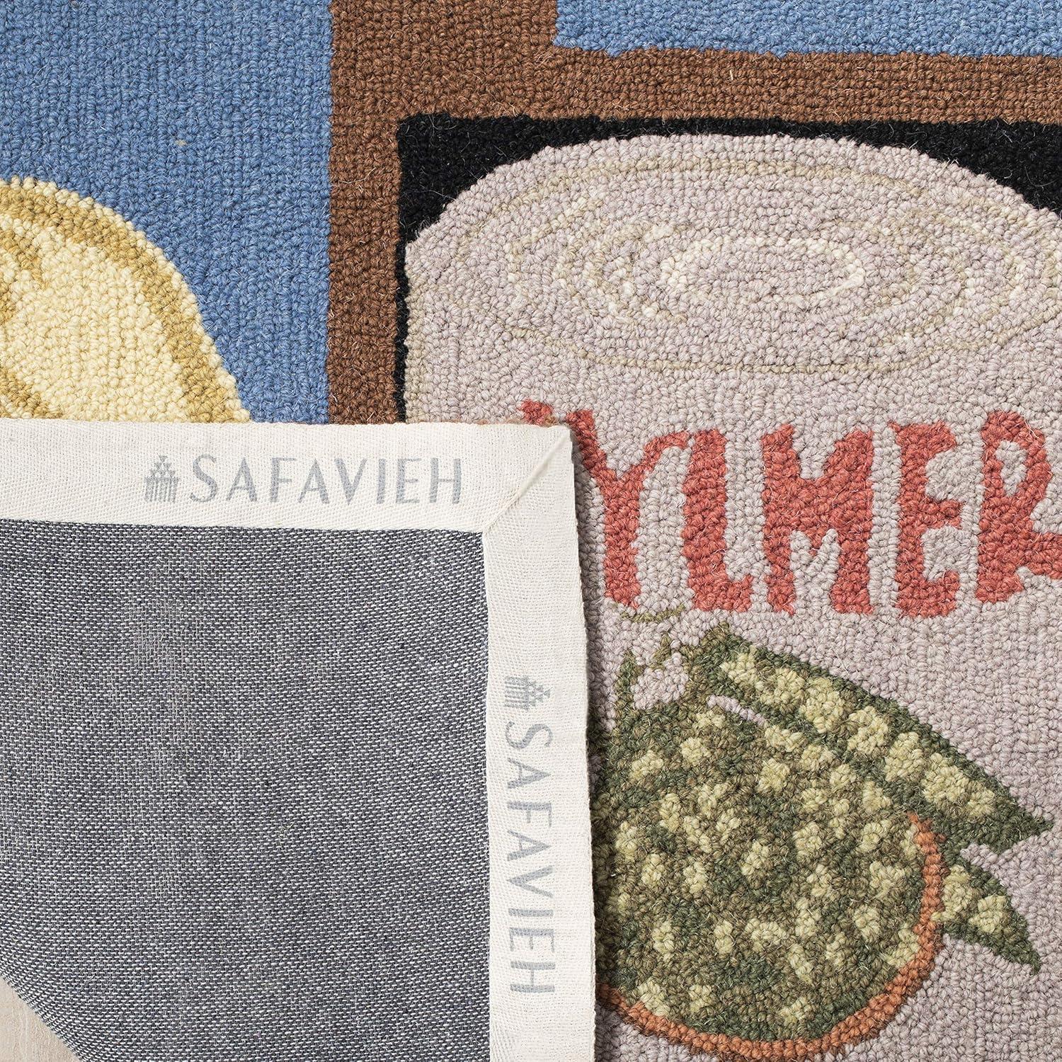 Chelsea HK254 Hand Hooked Area Rug - Gold/Multi - 3'9"x5'9" - Safavieh.