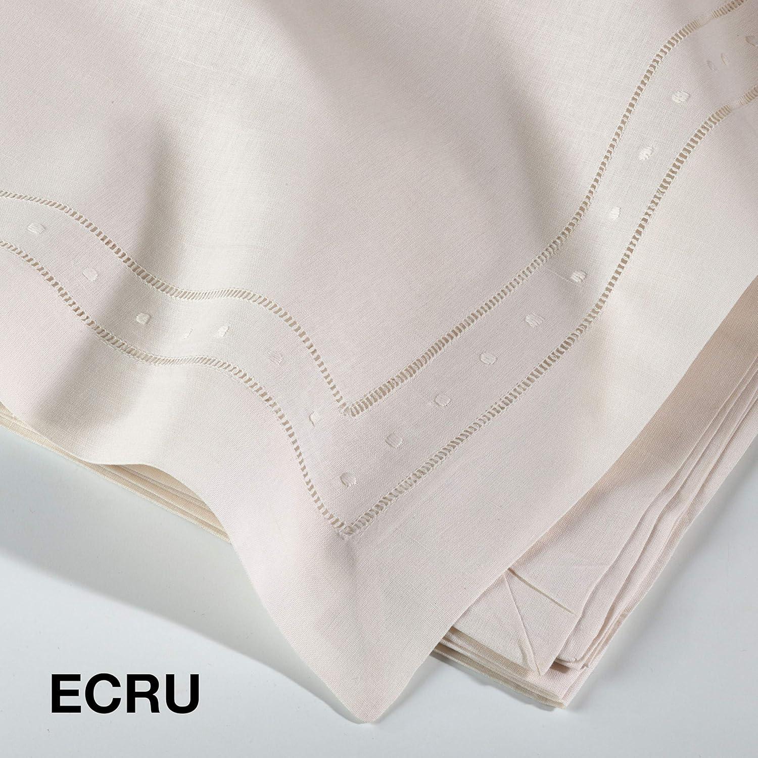 Saro Lifestyle Embroidered and Hemstitch Tablecloth