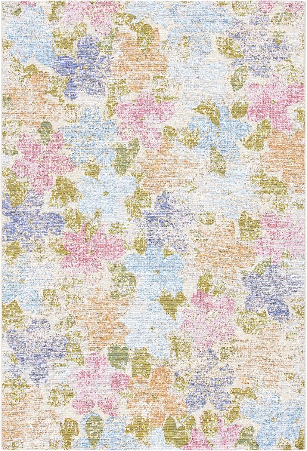 Summer SMR410 Power Loomed Indoor and Outdoor Area Rug - Blue/Pink - 8'x10'5" - Safavieh.