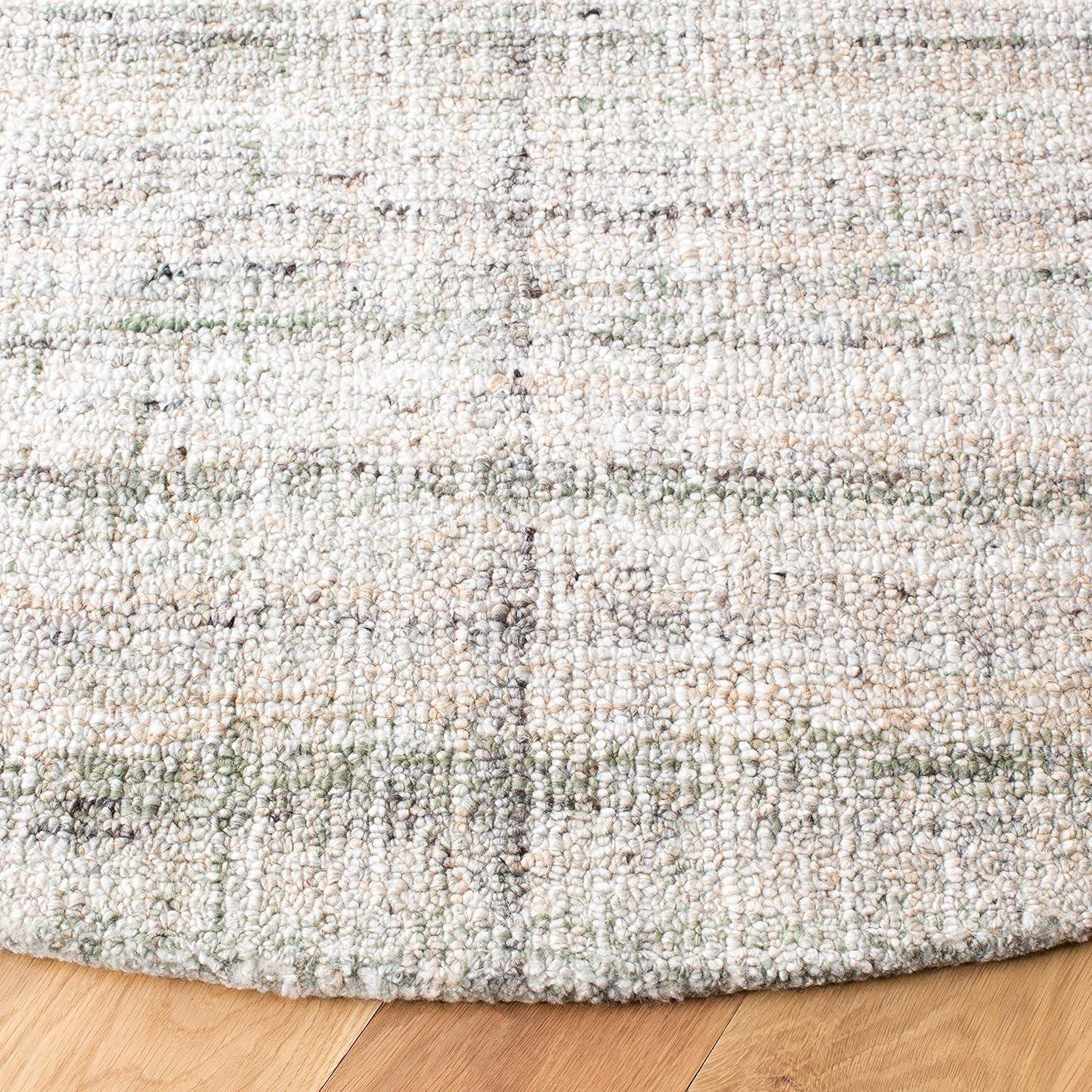 SAFAVIEH Alfombra Abstracta con Rayas Jerrald, Verde/salvia, 10' x 14'