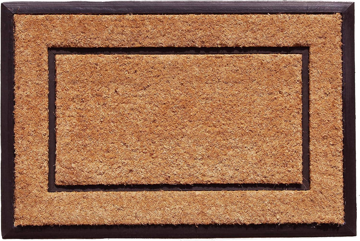 Natural Coir and Rubber Outdoor Door Mat, 2' x 3'