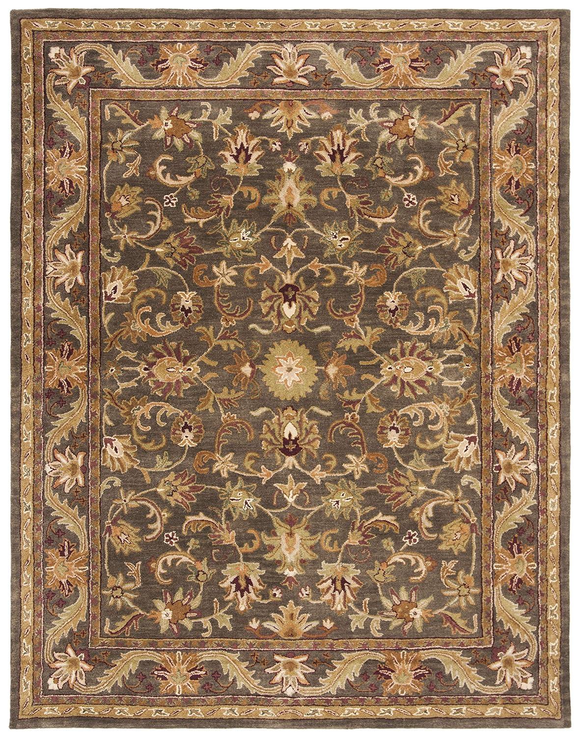 Antiquity AT52 Hand Tufted Indoor Area Rug - Green/Gold - 4'x6' - Safavieh