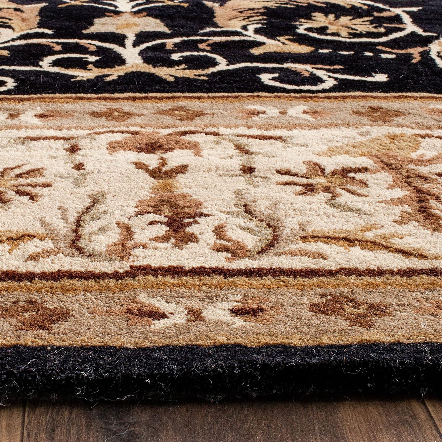 SAFAVIEH Empire EM459D Handmade Black / Ivory Rug