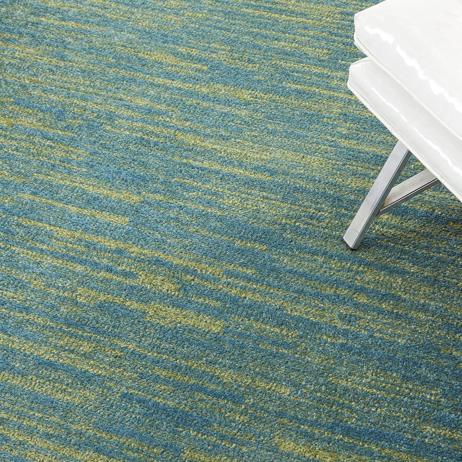 Nourison Nourison Essentials NRE01 Indoor/outdoor Area Rug - Blue Green 6' x 9'