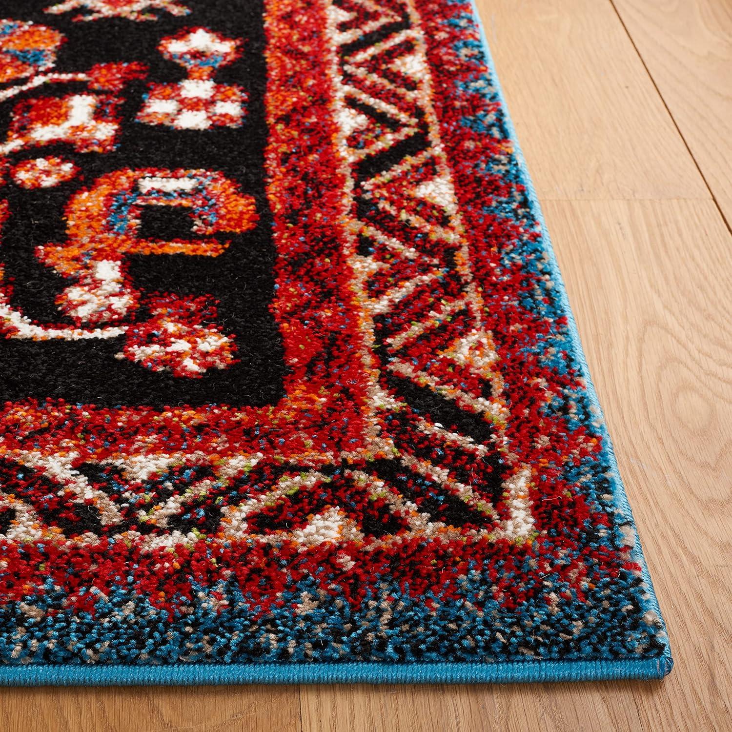 Vintage Hamadan VTH201 Power Loomed Area Rug - Turquoise/Red - 5'3"x7'6" - Safavieh.