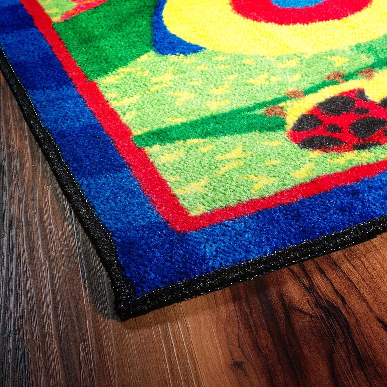 Flagship Carpets Cutie Bugs Kids and Baby Non Slip Area Rug, 3' x 5'