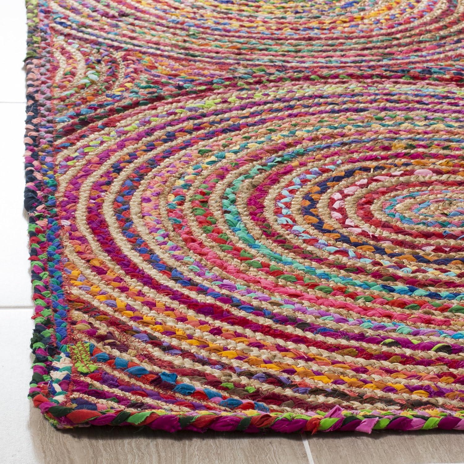 Cape Cod CAP203 Woven Indoor Area Rug - Red/Multi - 6'x6' - Safavieh