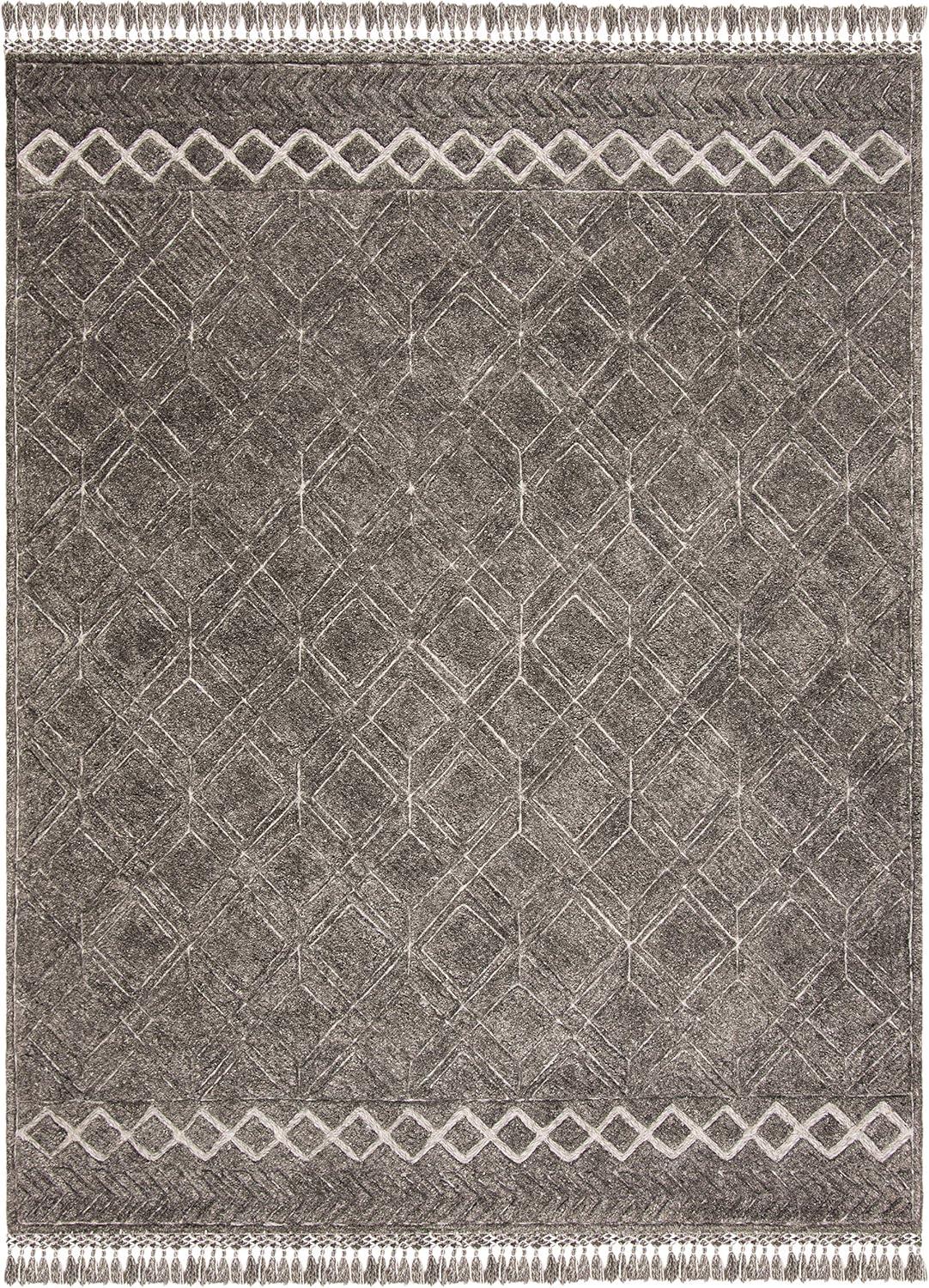 Casablanca CSB664 Hand Tufted Area Rug - Charcoal - 8'x10' - Safavieh.