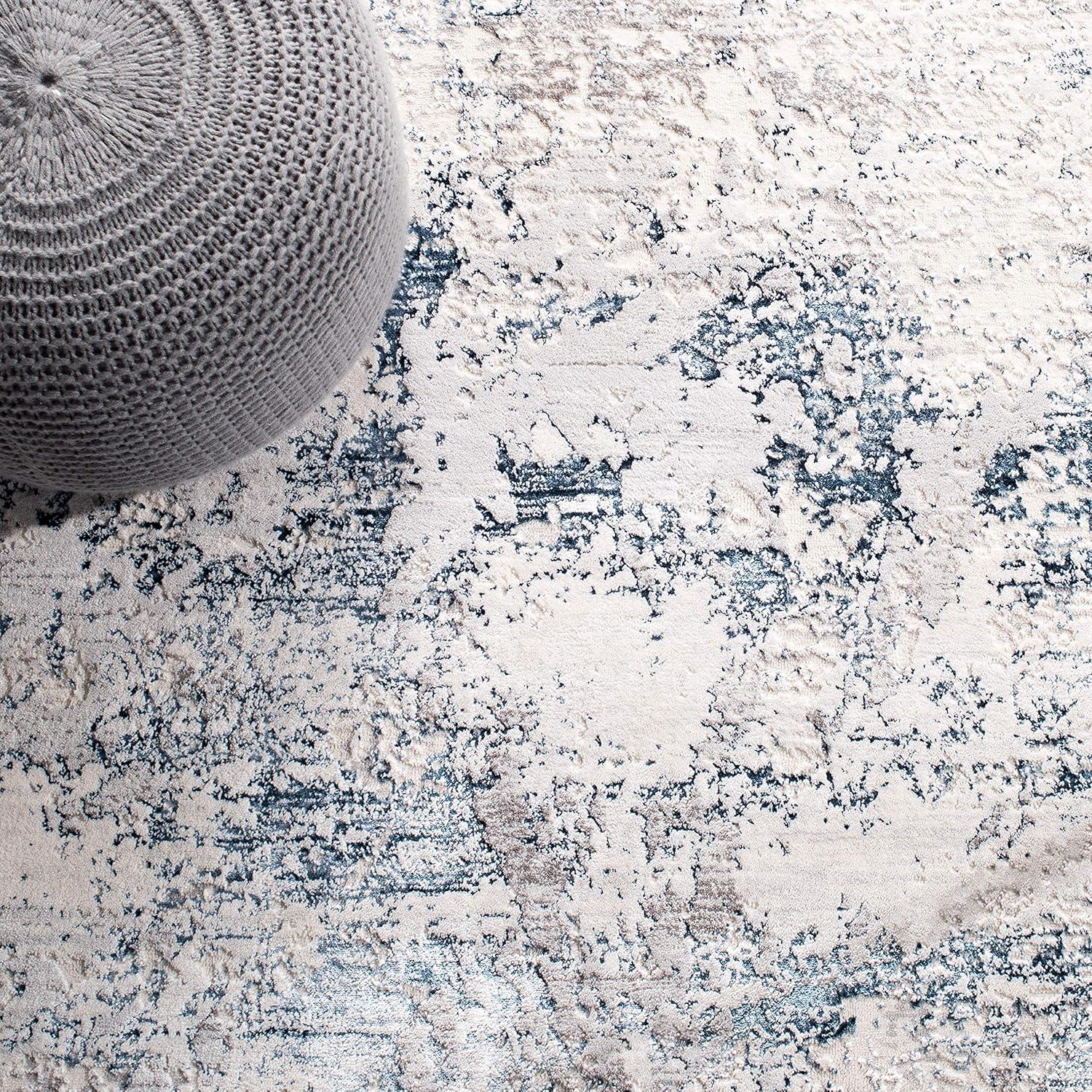 Amalfi AMF572 Power Loomed Accent Rug - Cream/Navy - 3'x5' - Safavieh.