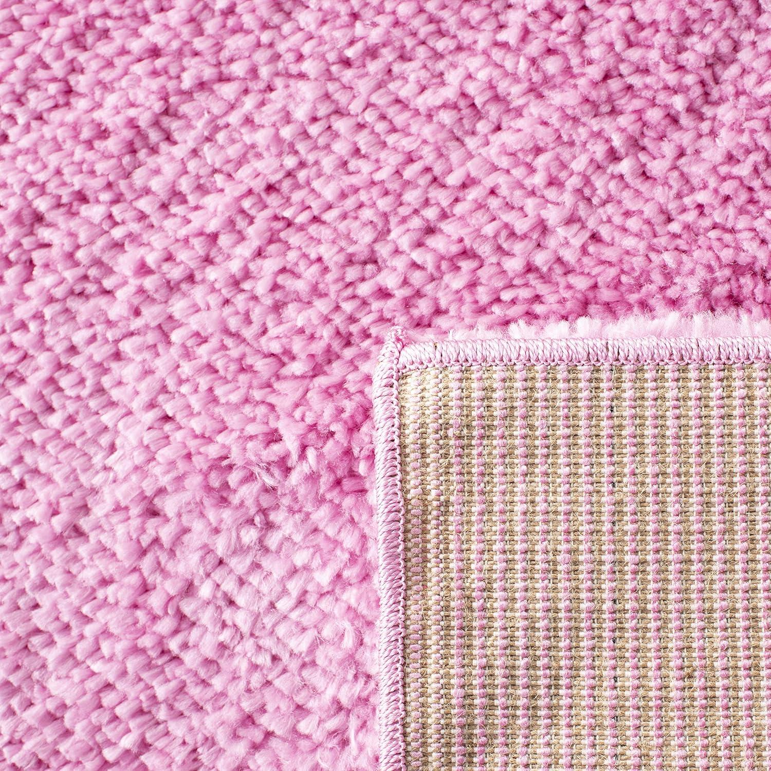 August Shag 900 AUG900 Power Loomed Indoor Area Rug - Pink - 6'x9' - Safavieh
