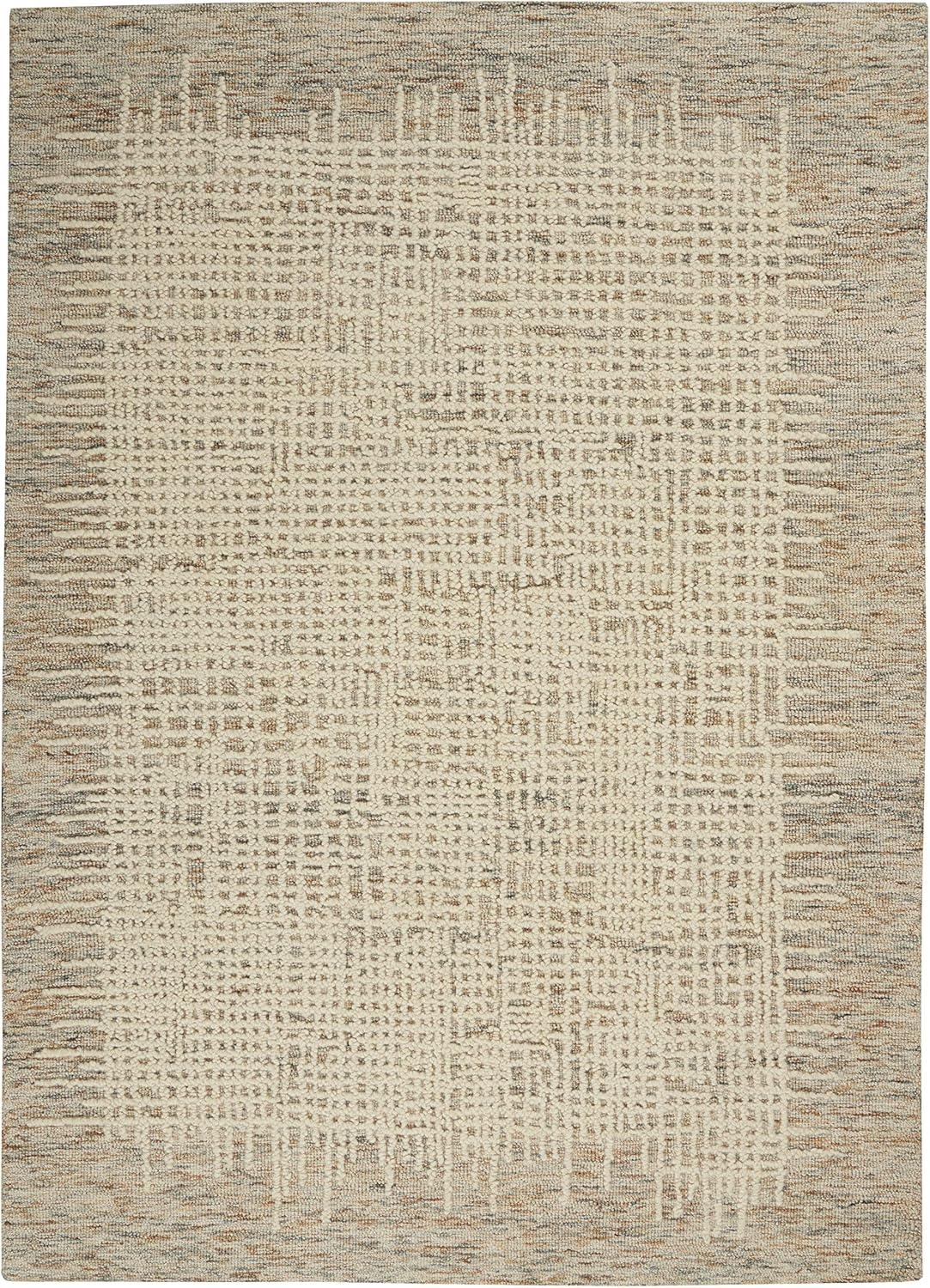 Nourison Vail Rustic Texture Indoor Area Rug Beige Multi 5'3" x 7'3"