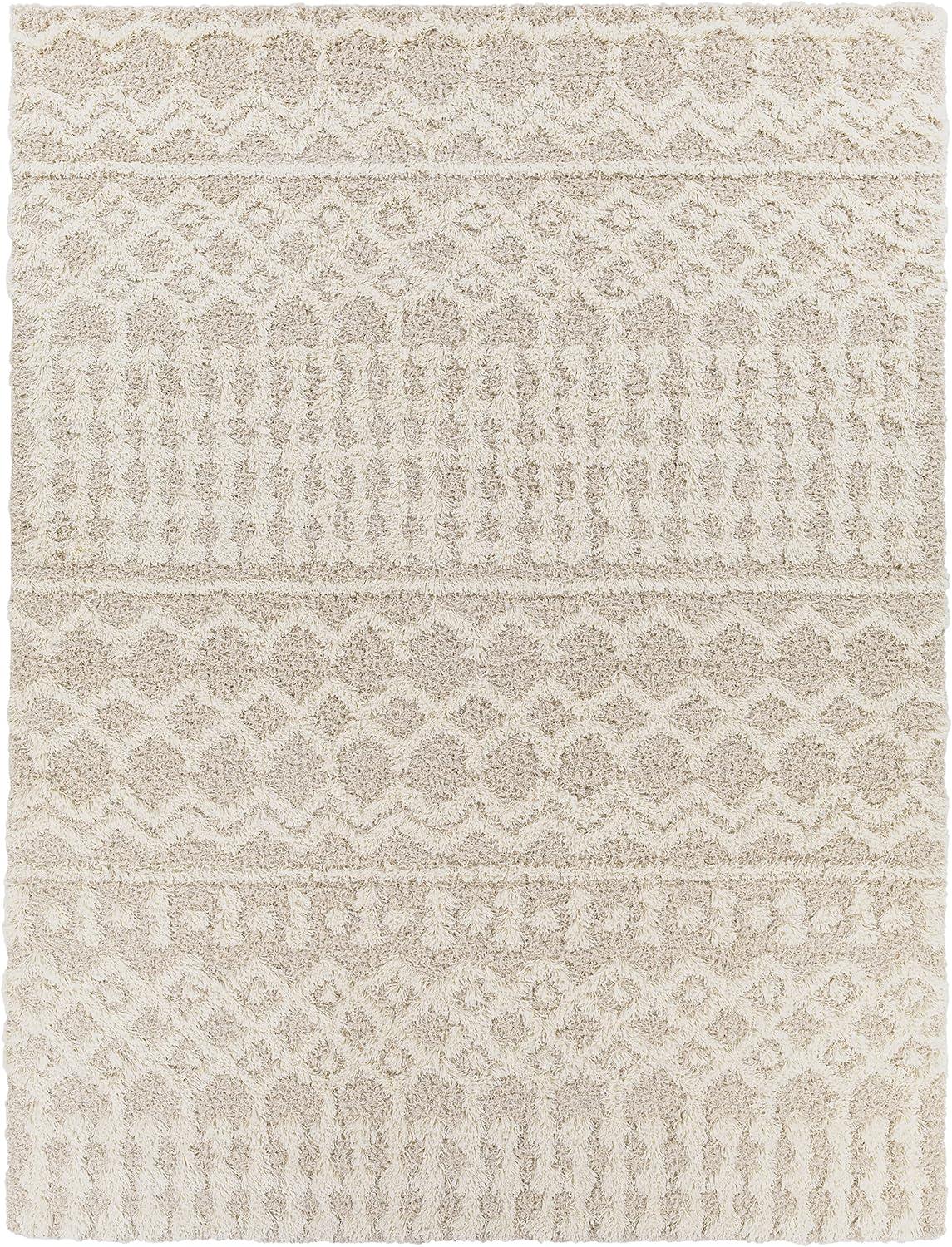 Livabliss Urban Shag Global Moroccan Area Rug,7'10" x 10'2",Beige