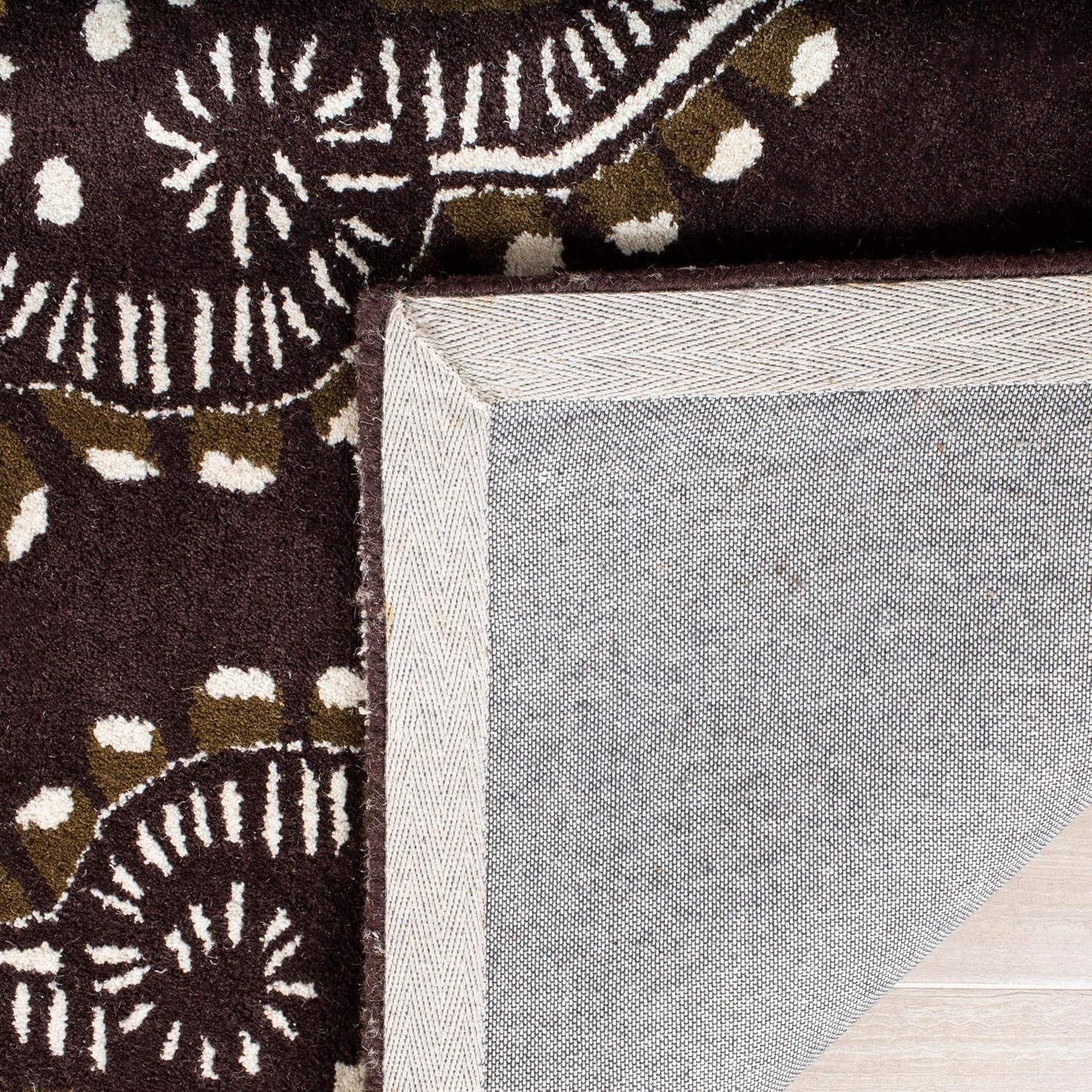 Wyndham WYD372 Hand Tufted Indoor Area Rug - Brown/Ivory - 5'x8' - Safavieh.