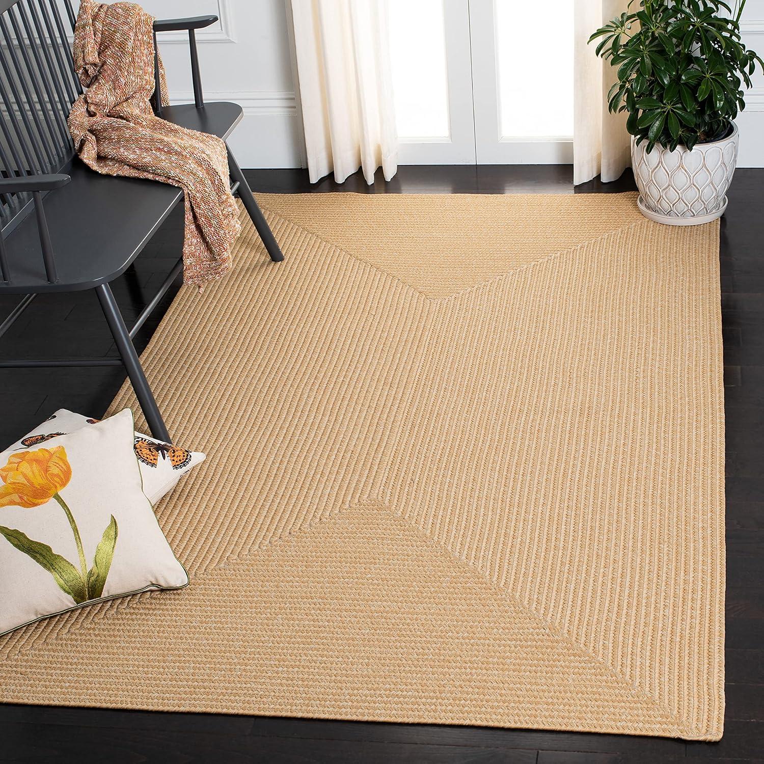 Braided BRD315 Hand Woven Area Rug - Beige/Tan - 5'x8' - Safavieh.