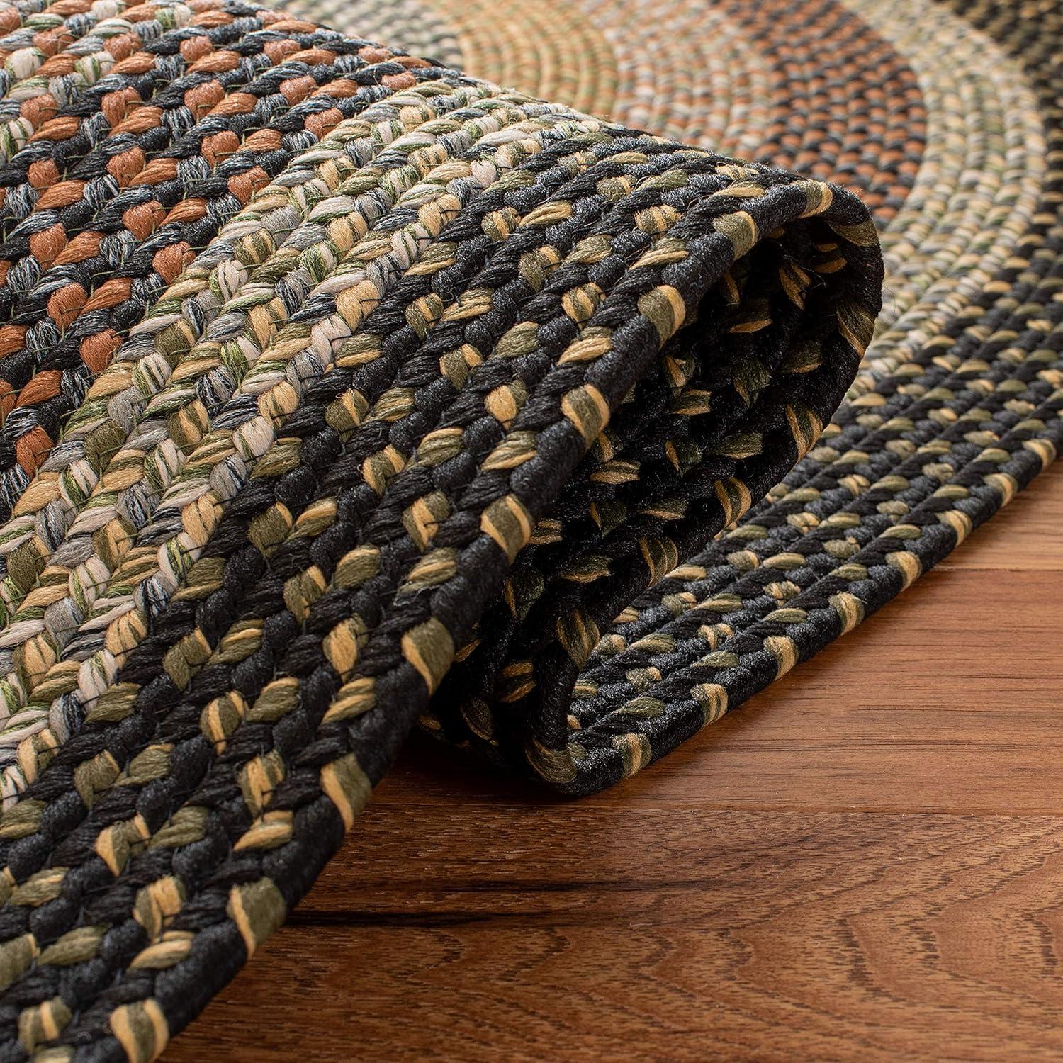 Braided BRD308 Hand Woven Area Rug - Multi - 4'x6' Oval - Safavieh.