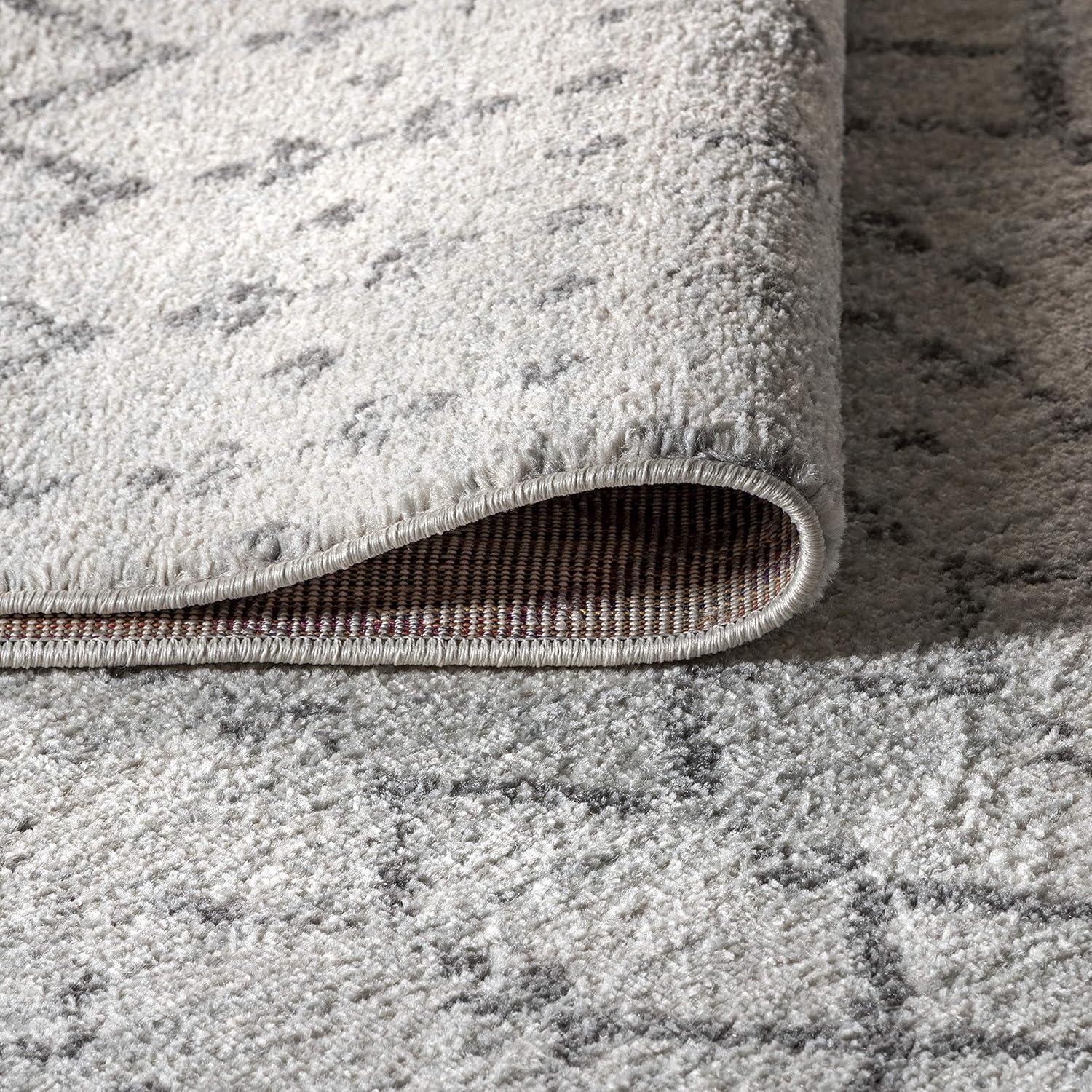 Moroccan HYPE Boho Vintage Diamond Cream/Gray 10 ft. x 13 ft. Area Rug - JONATHAN Y
