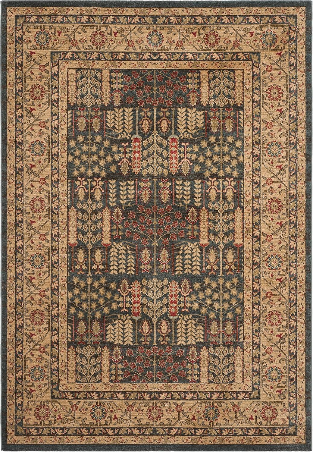 Mahal MAH697 Power Loomed Indoor Area Rug - Navy/Natural - 6'7"x9'2" - Safavieh.