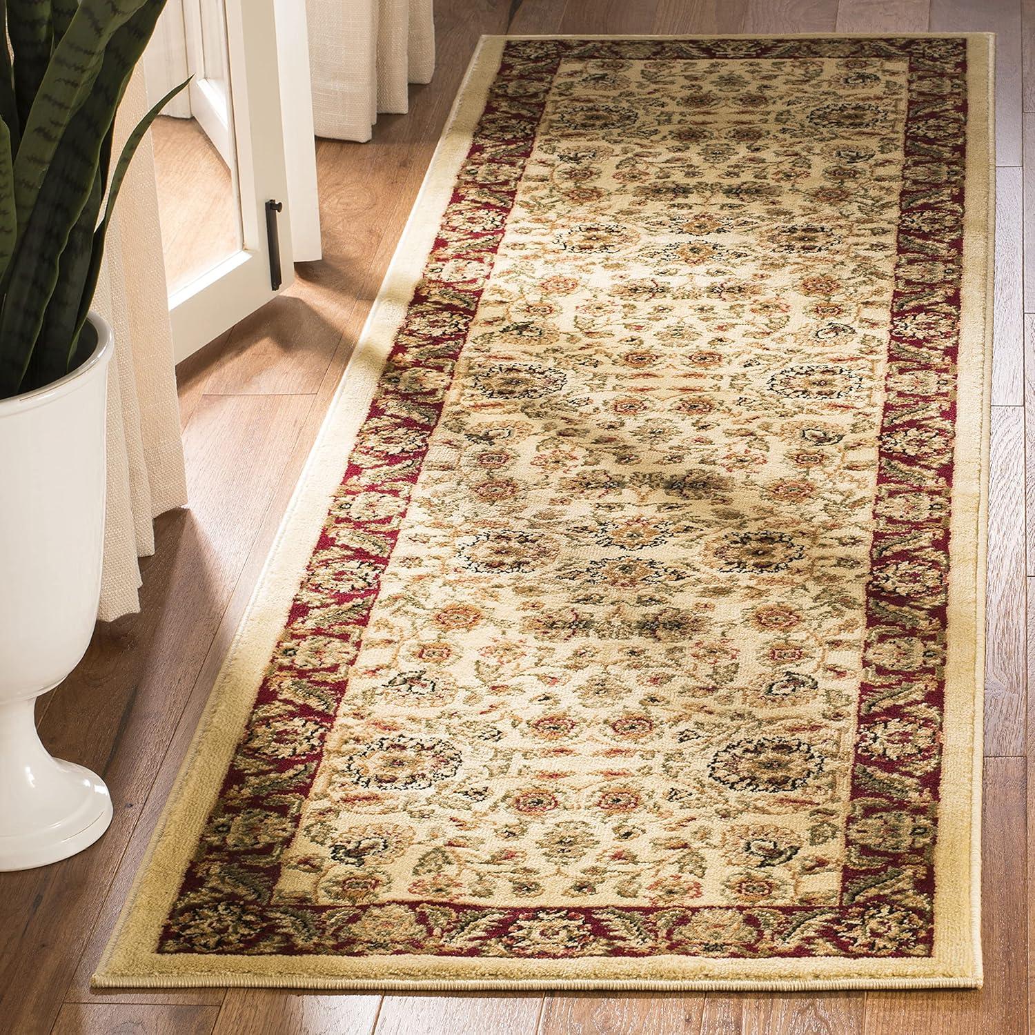 Lyndhurst LNH215 Power Loomed Runner Rug - Ivory/Red - 2'3"x6' - Safavieh