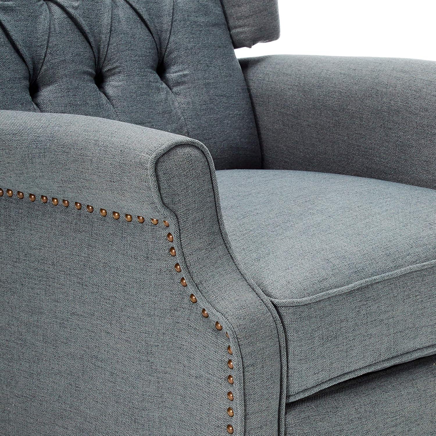 Walter Recliner - Charcoal - Christopher Knight Home: Upholstered Pushback Club Chair