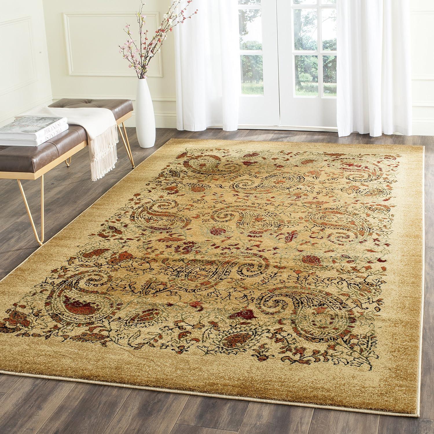 Lyndhurst LNH224 Power Loomed Area Rug - Beige/Multi - 6'x9' - Safavieh