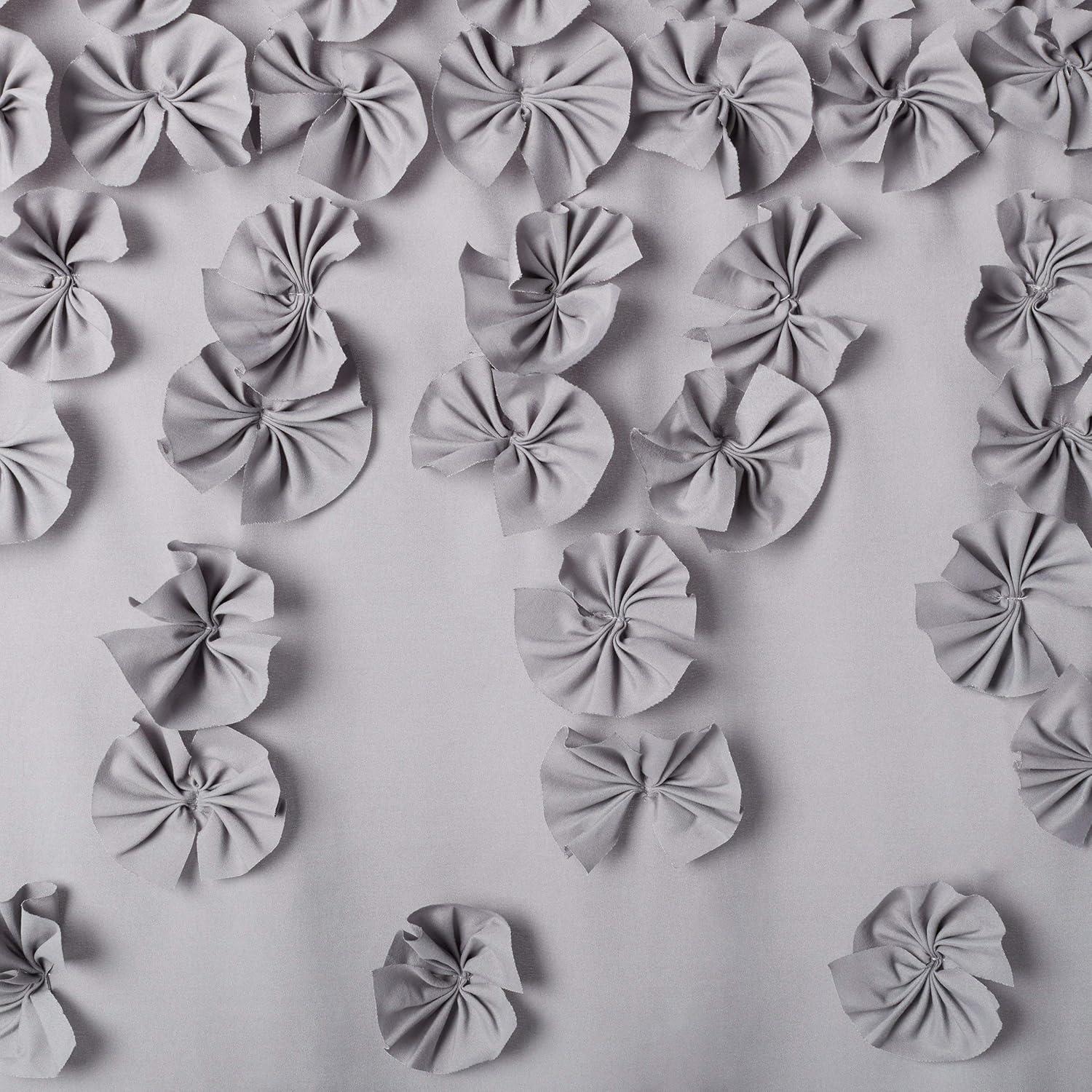 Lush Decor Riley Polyester Semi Sheer Curtain Single Panel