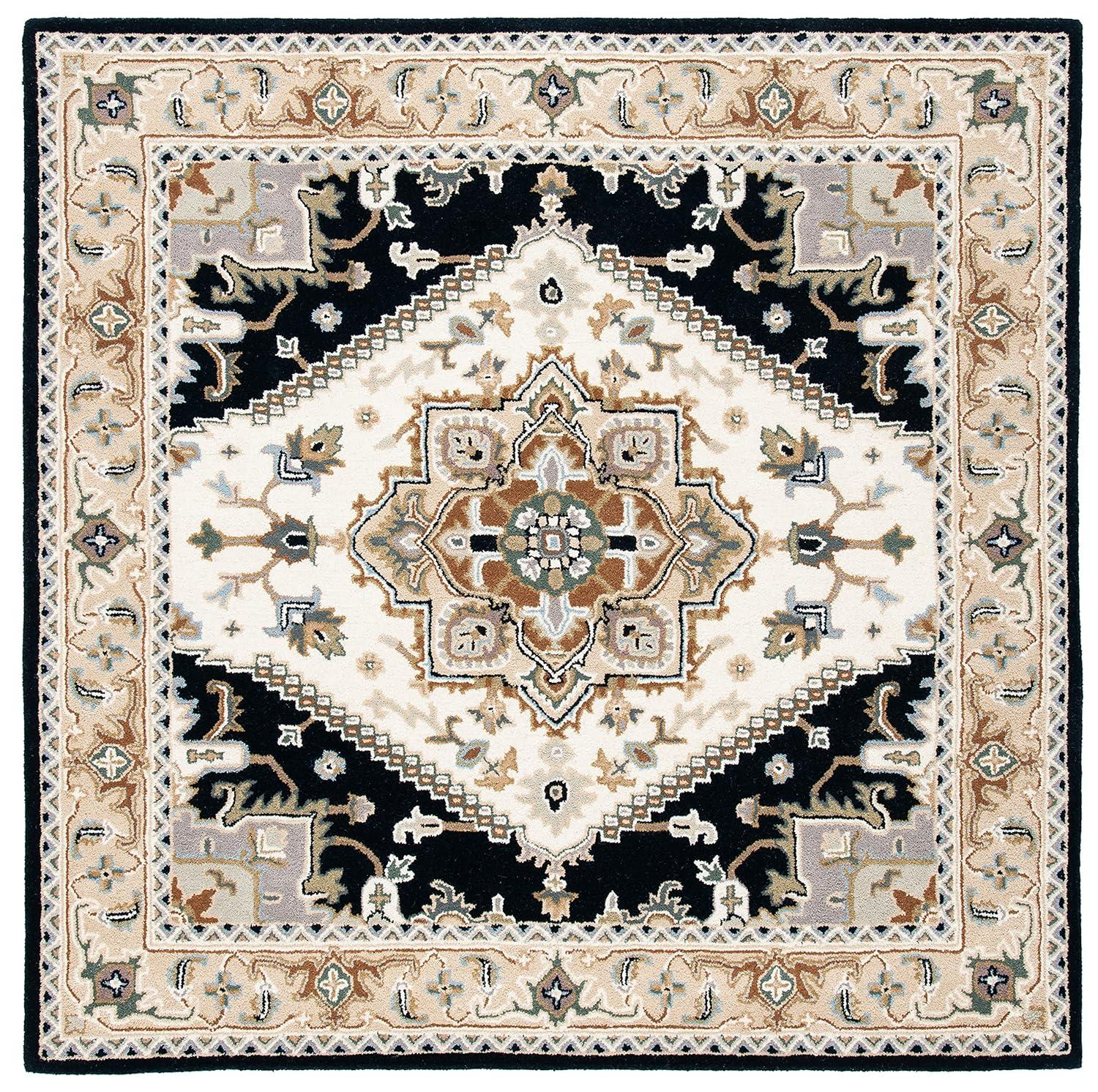 Heritage HG625 Handmade Area Rug - 6'x6' - Red - Safavieh