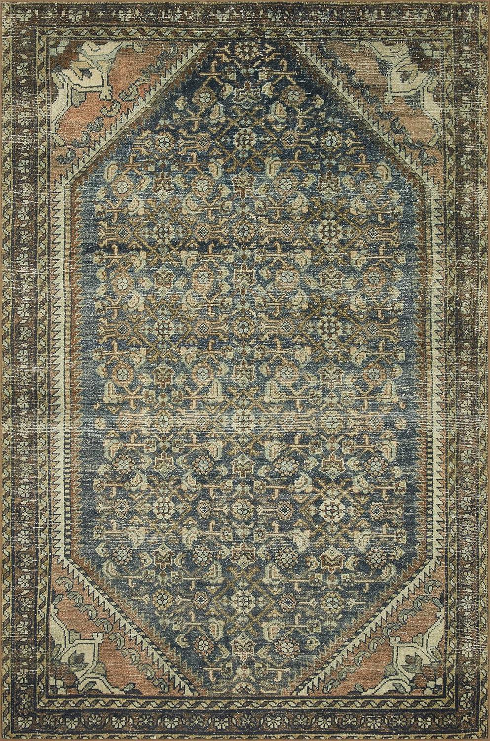 Banks I Rug by Magnolia Home by Joanna Gaines x Loloi - Denim and Clay / 2' x 5'
