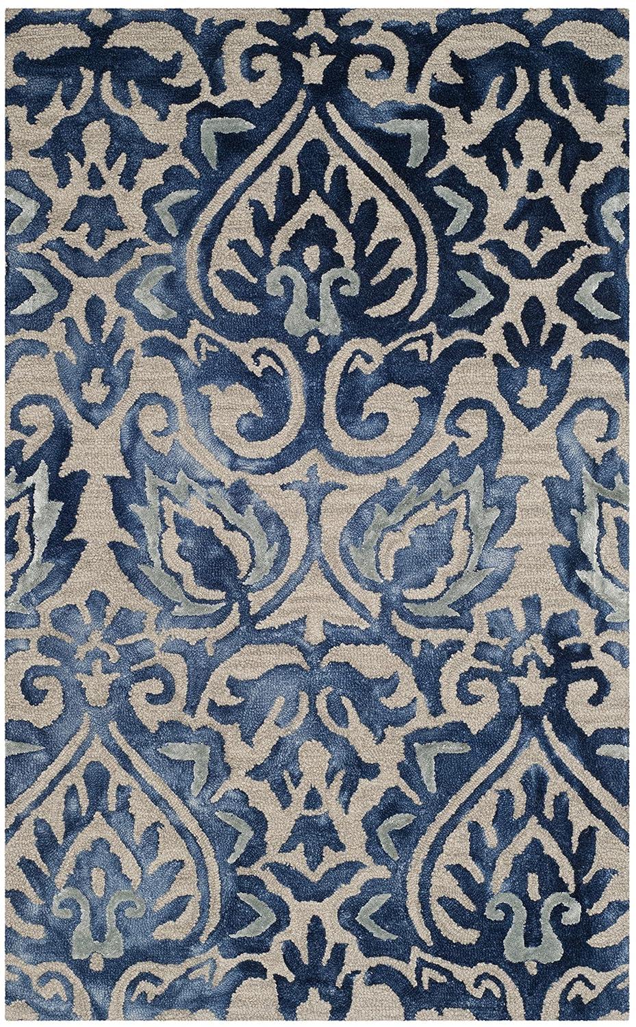 Dip Dye DDY511 Hand Tufted Area Rug - Royal Blue/Beige - 3'x5' - Safavieh.