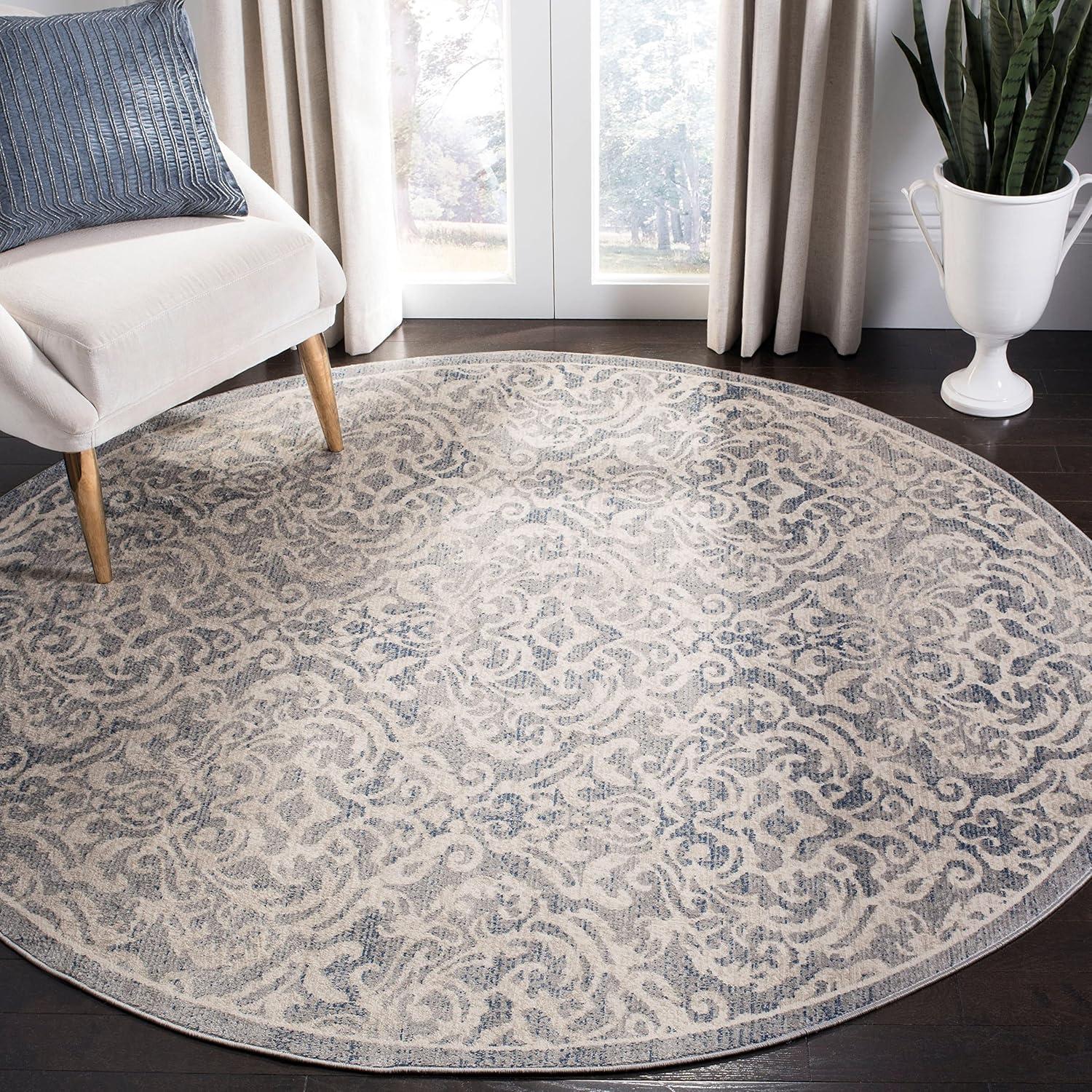 Brentwood BNT810 Power Loomed Indoor Accent Rug - Navy/Creme - 3'x5' - Safavieh