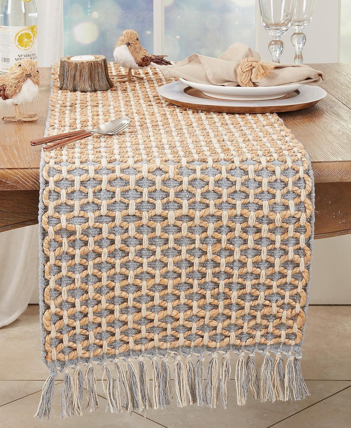 Saro Lifestyle Jute Rope Table Runner