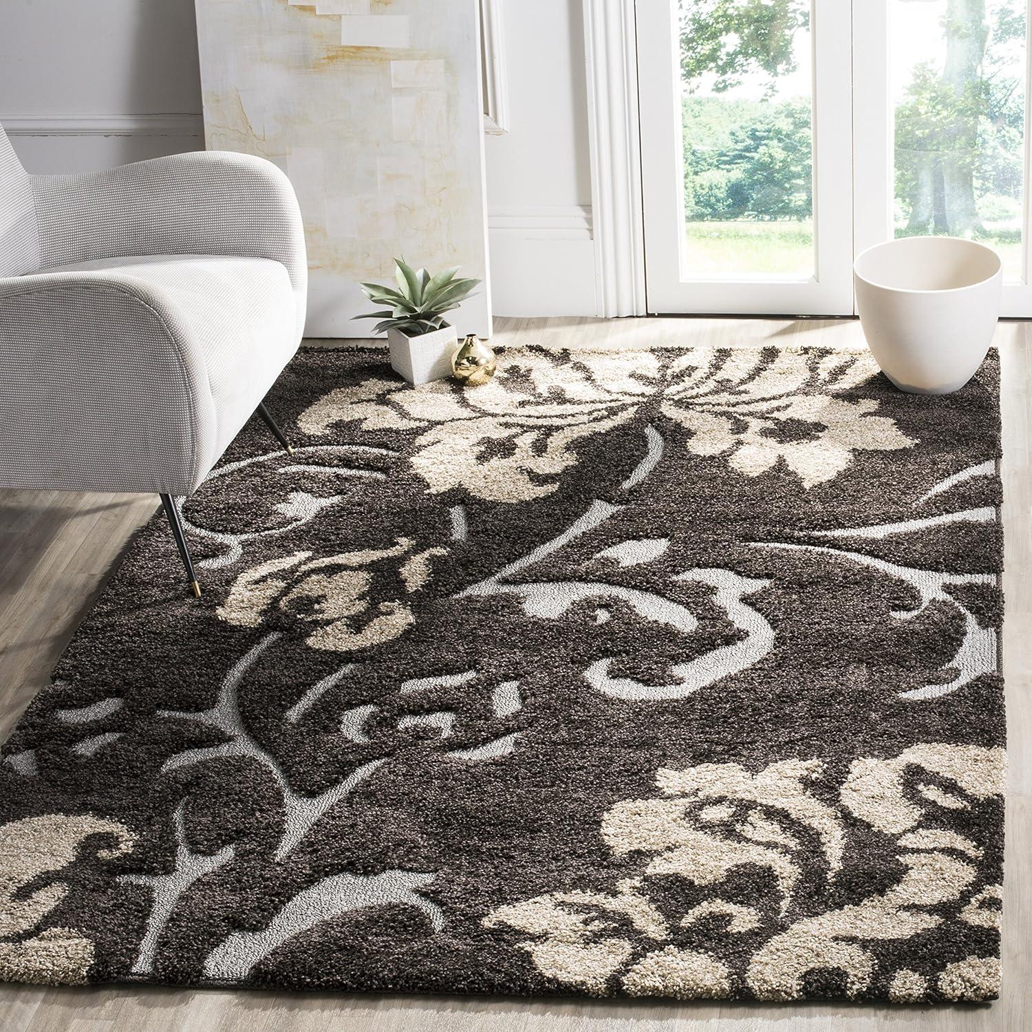 Florida Shag SG458 Power Loomed Rugs - Safavieh