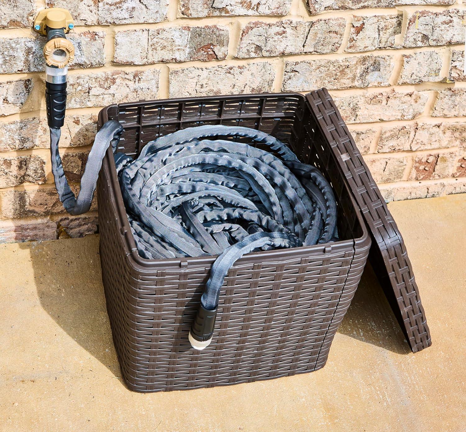 Real Hose Storage Real Hose Storage Outdoor Garden Hose Storage Holder, Decorative Garden Hose Storage Box, Storage For Garden Tools, Garden Hose, Lawn And Garden Products, 200ft Hose Capacity