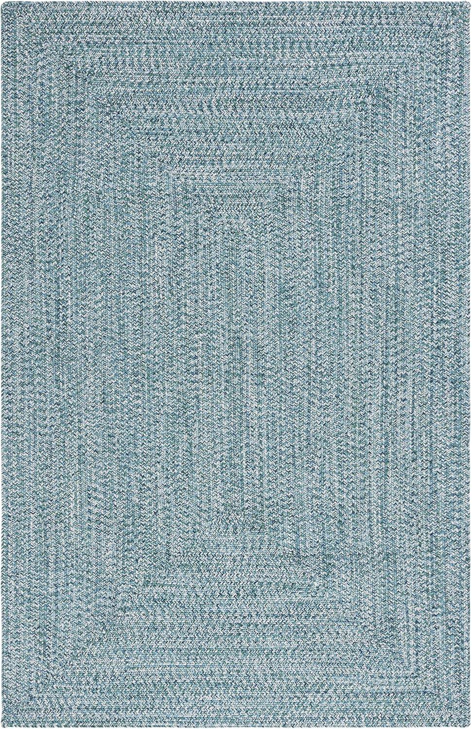 Ivory Handmade Braided Reversible Synthetic Rug