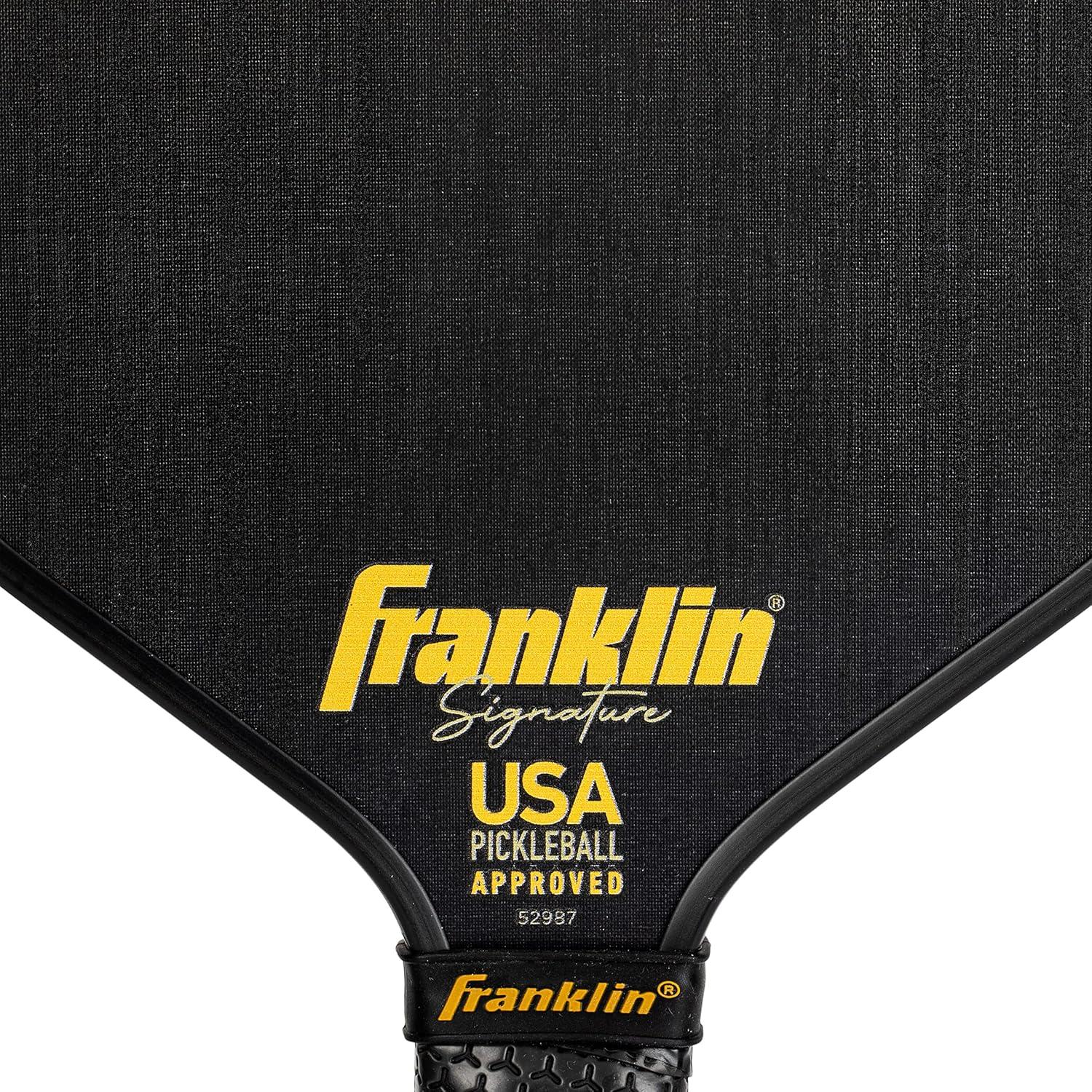Franklin Sports Pro Pickleball Paddles - Signature Series STK Carbon Fiber Pickleball Paddle - USA Pickleball (USAPA) Approved Tournament Paddle - Polypropylene Core Pro Paddles - 14.5mm 16mm Cores 17mm