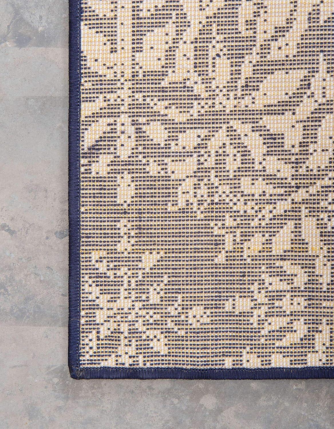 Unique Loom 4' 0 x 6' 0 Sofia Grand Navy Blue Area Rug