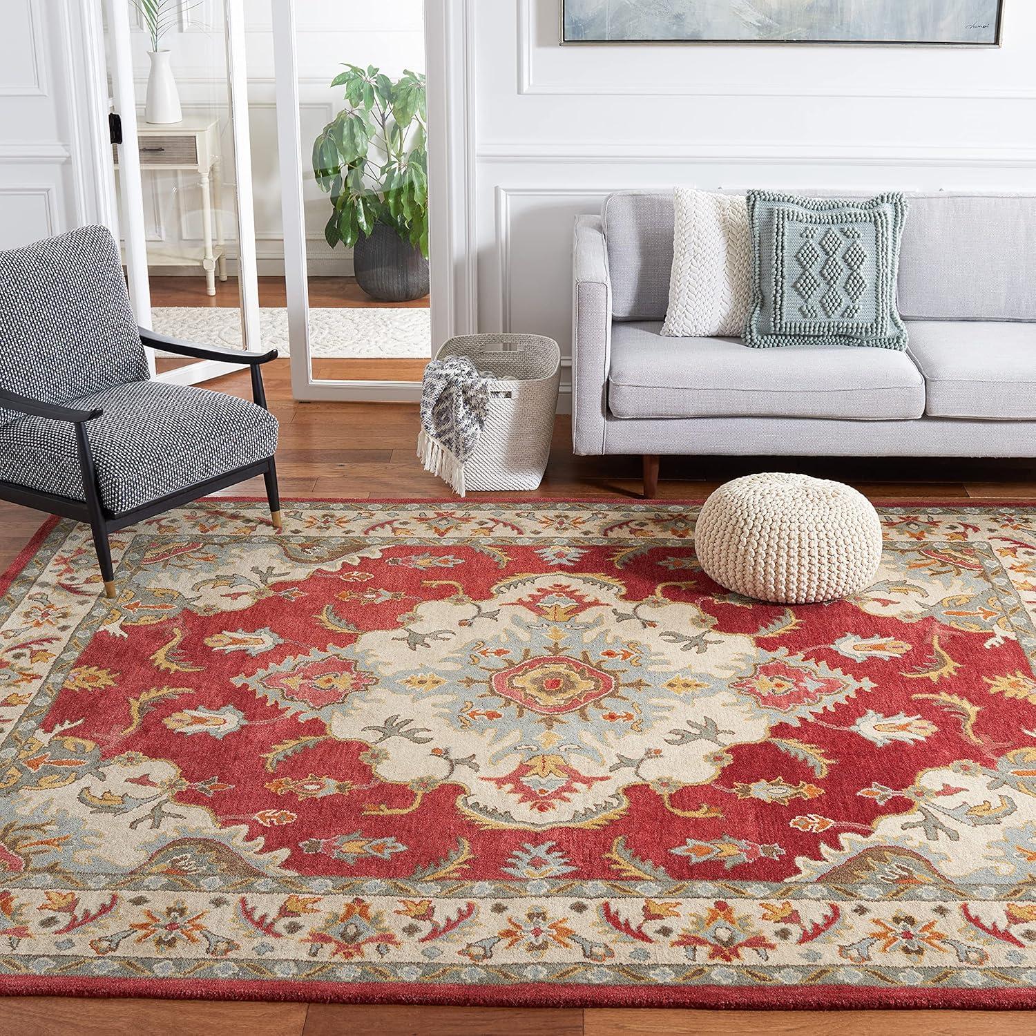 Fleur De Lis Living Mavek Hand Tufted Wool Oriental Rug