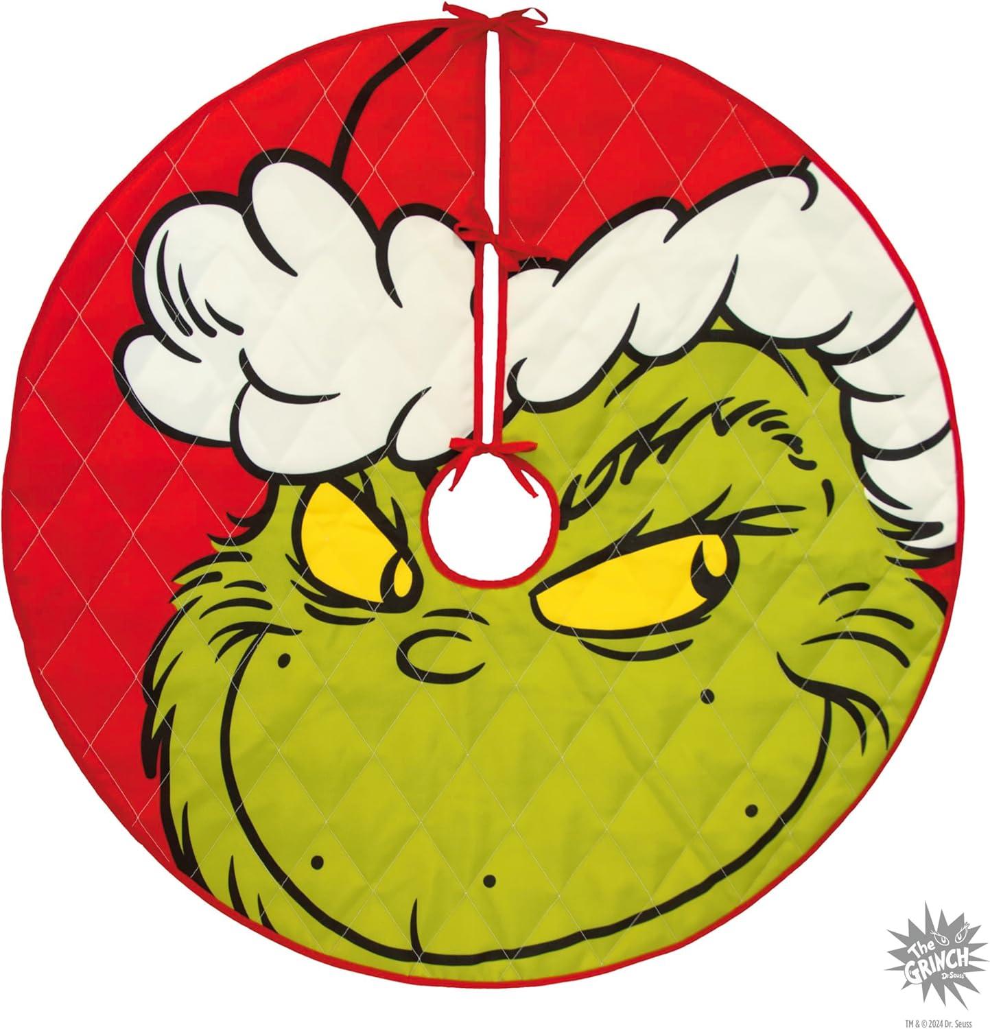 Hallmark Dr. Seuss's How the Grinch Stole Christmas! 40" Christmas Tree Skirt, Fabric