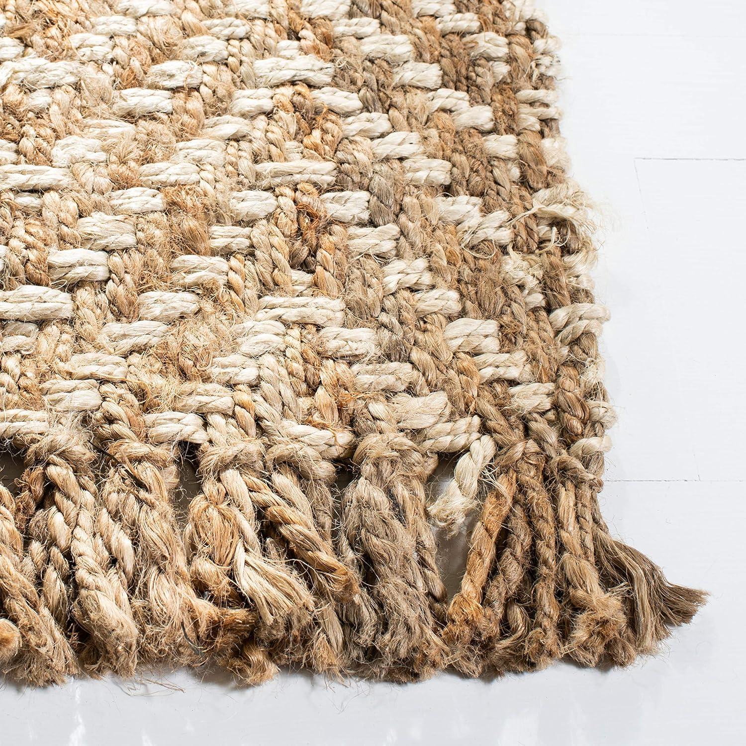 Natural Fiber NF458 Hand Woven Indoor Area Rug - Bleach/Natural - 8'x10' - Safavieh.