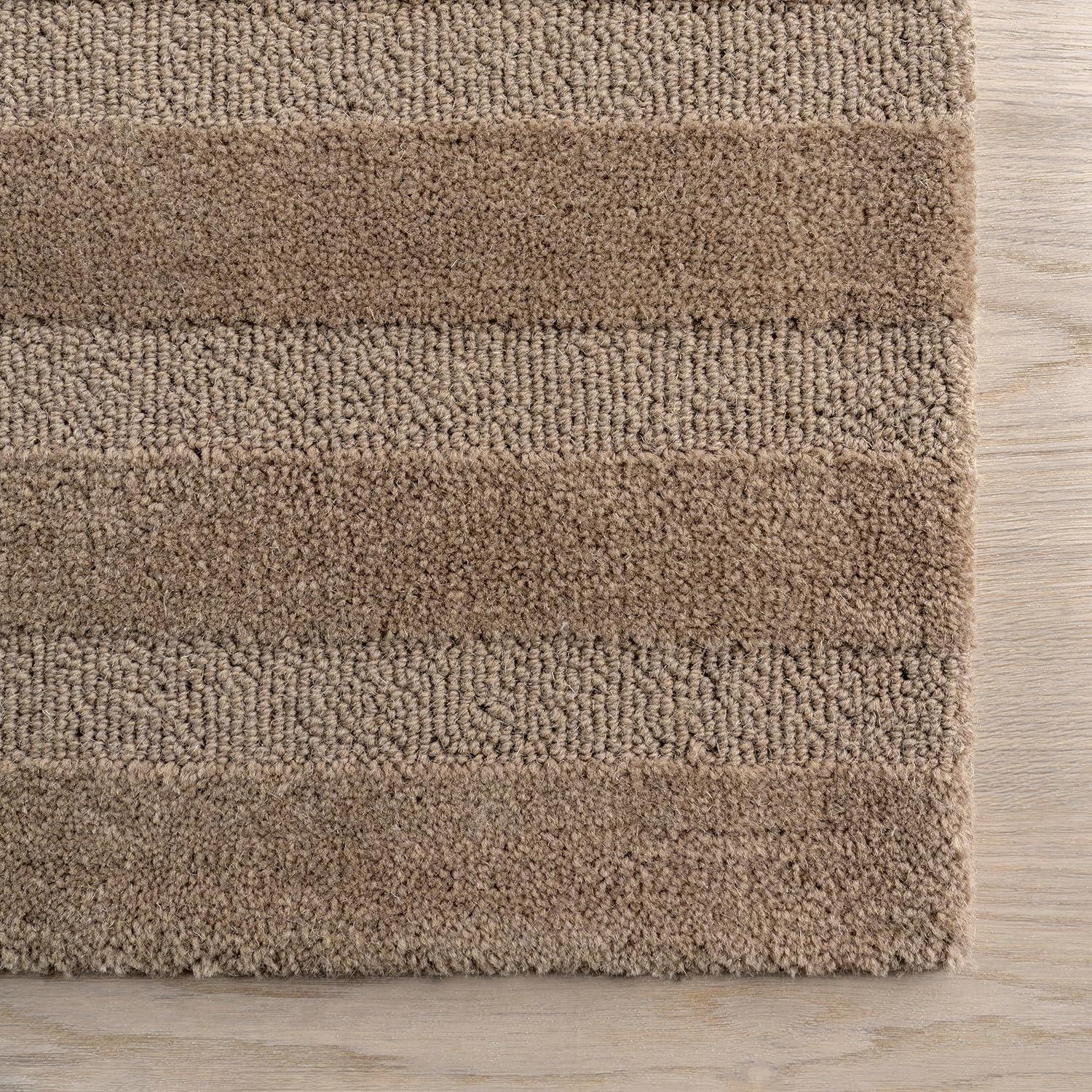 Ebern Designs Vestry Striped Wool Area Rug