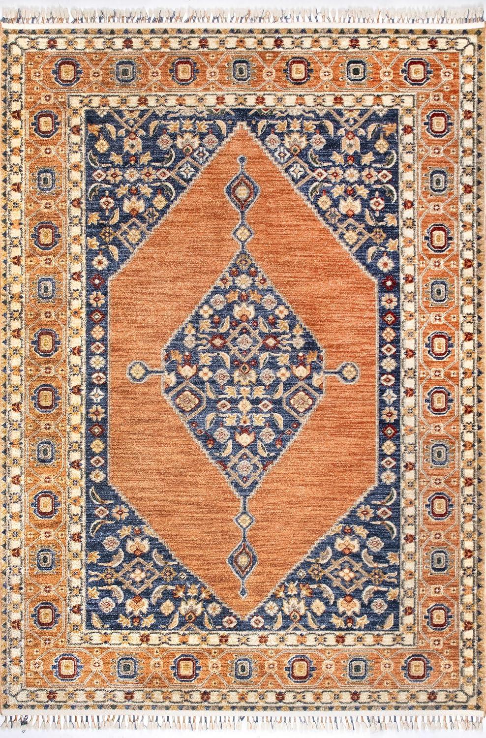 Nuloom Halley Floral Cardinal Medallion Indoor Area Rug