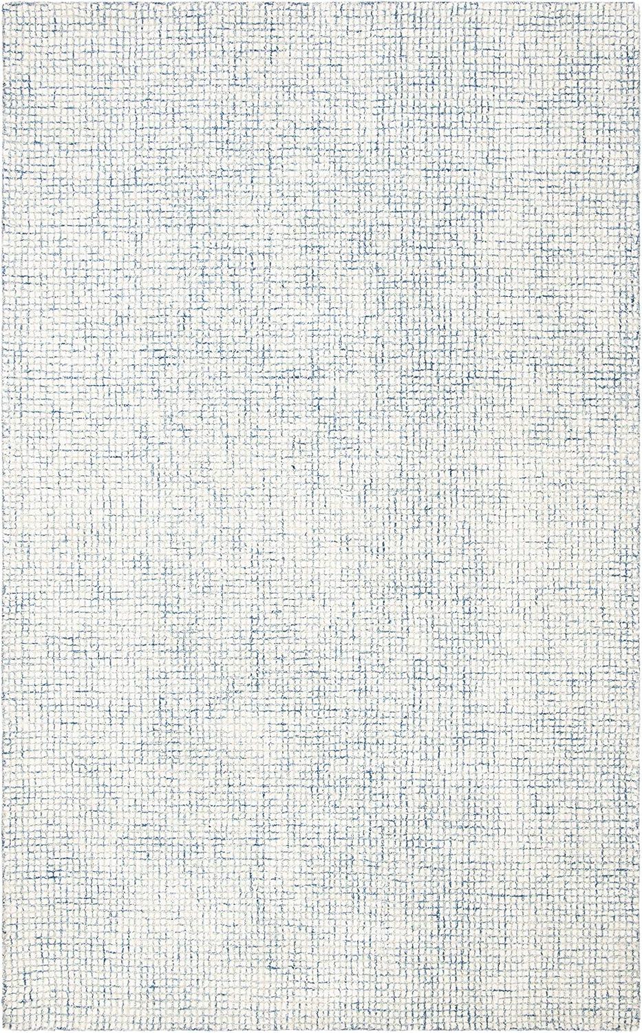 Abstract ABT470 Handmade Indoor Area Rug - Ivory/Blue - 6'x9' - Safavieh